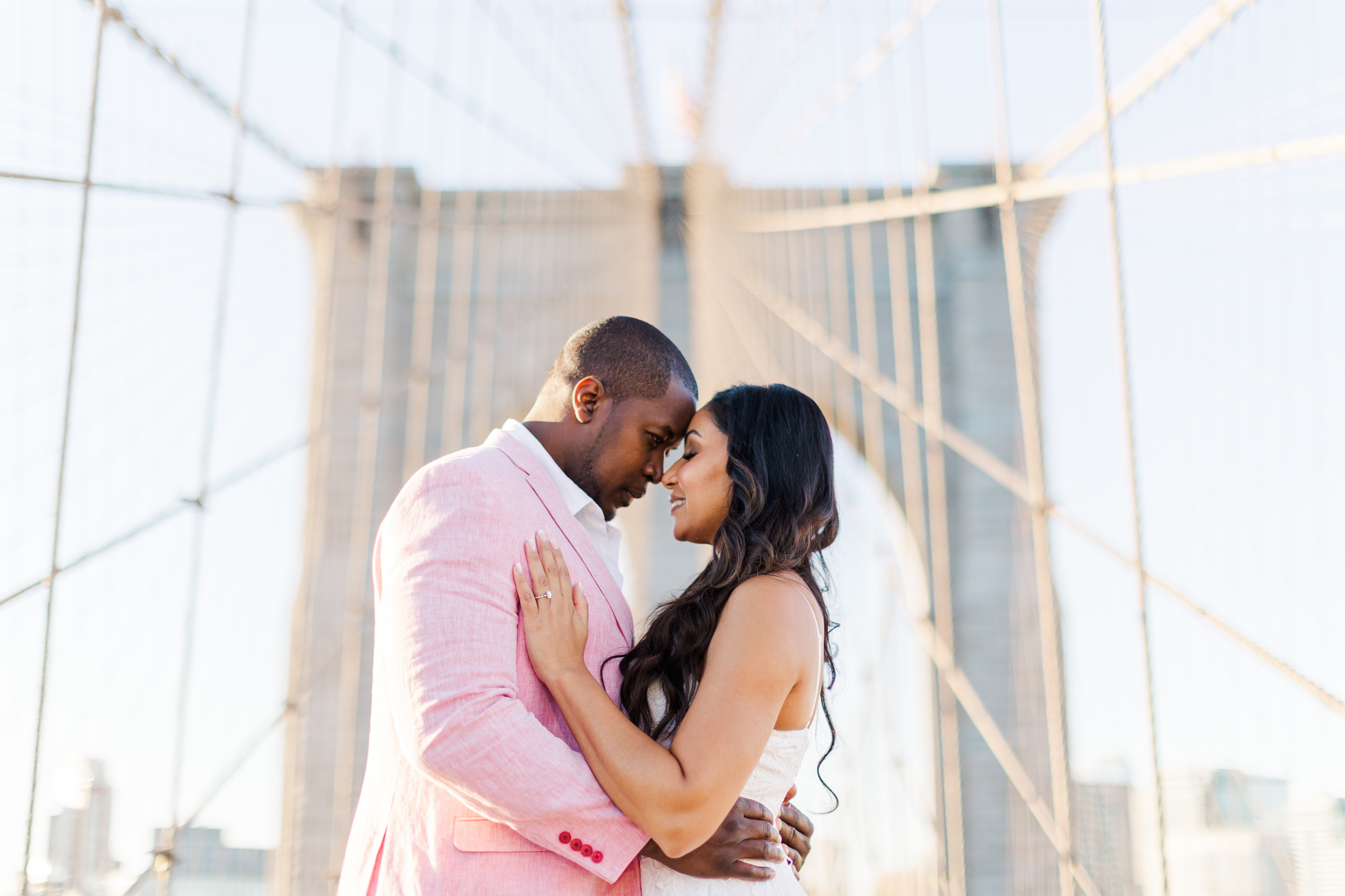 Lovely Engagement Photos on the Brooklyn Bridge