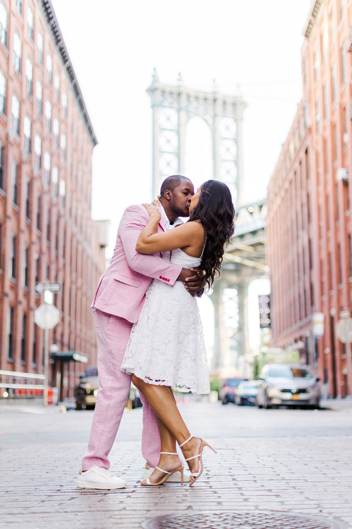 Perfect Engagement Photos on the Brooklyn Bridge