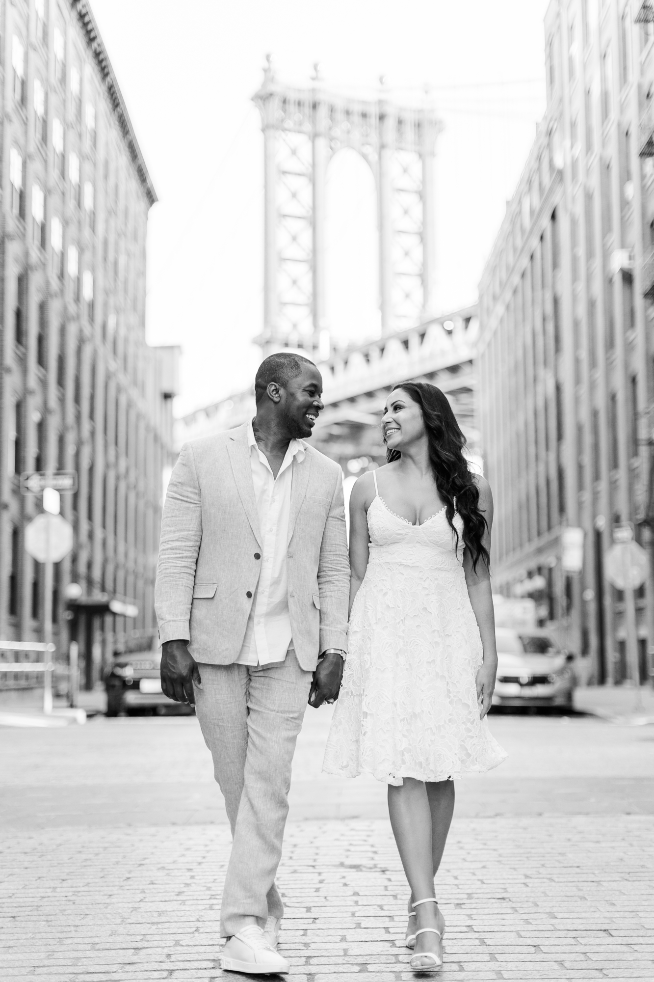 Unique Engagement Photos on the Brooklyn Bridge