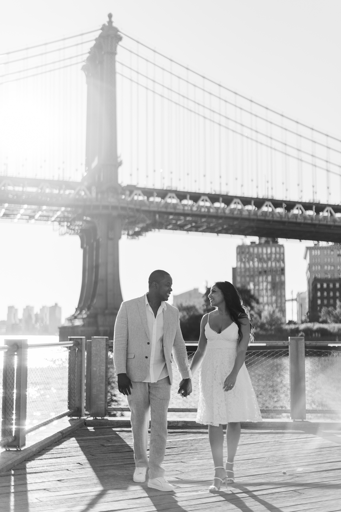 Timeless Engagement Photos on the Brooklyn Bridge