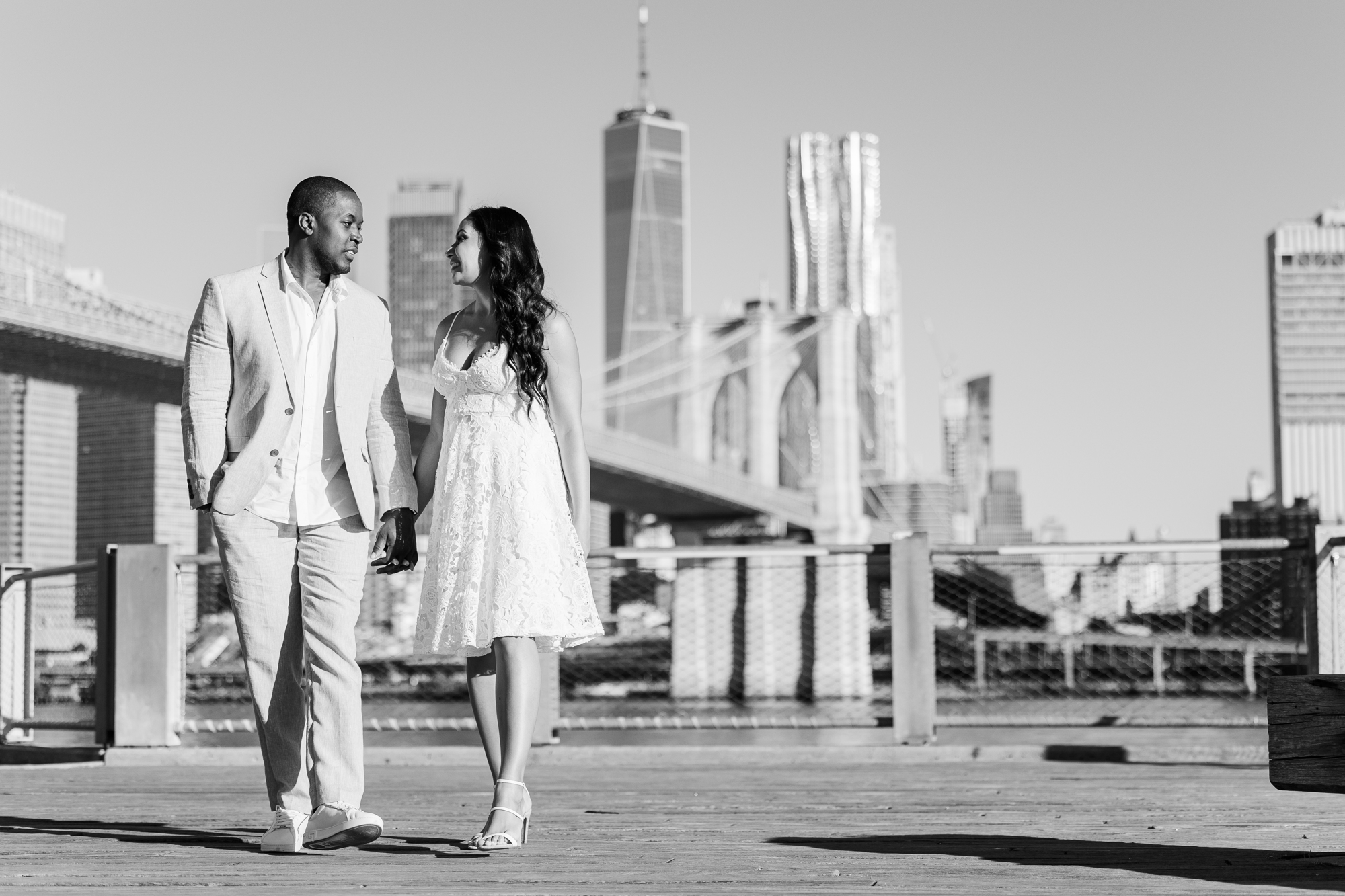Special Engagement Photos on the Brooklyn Bridge