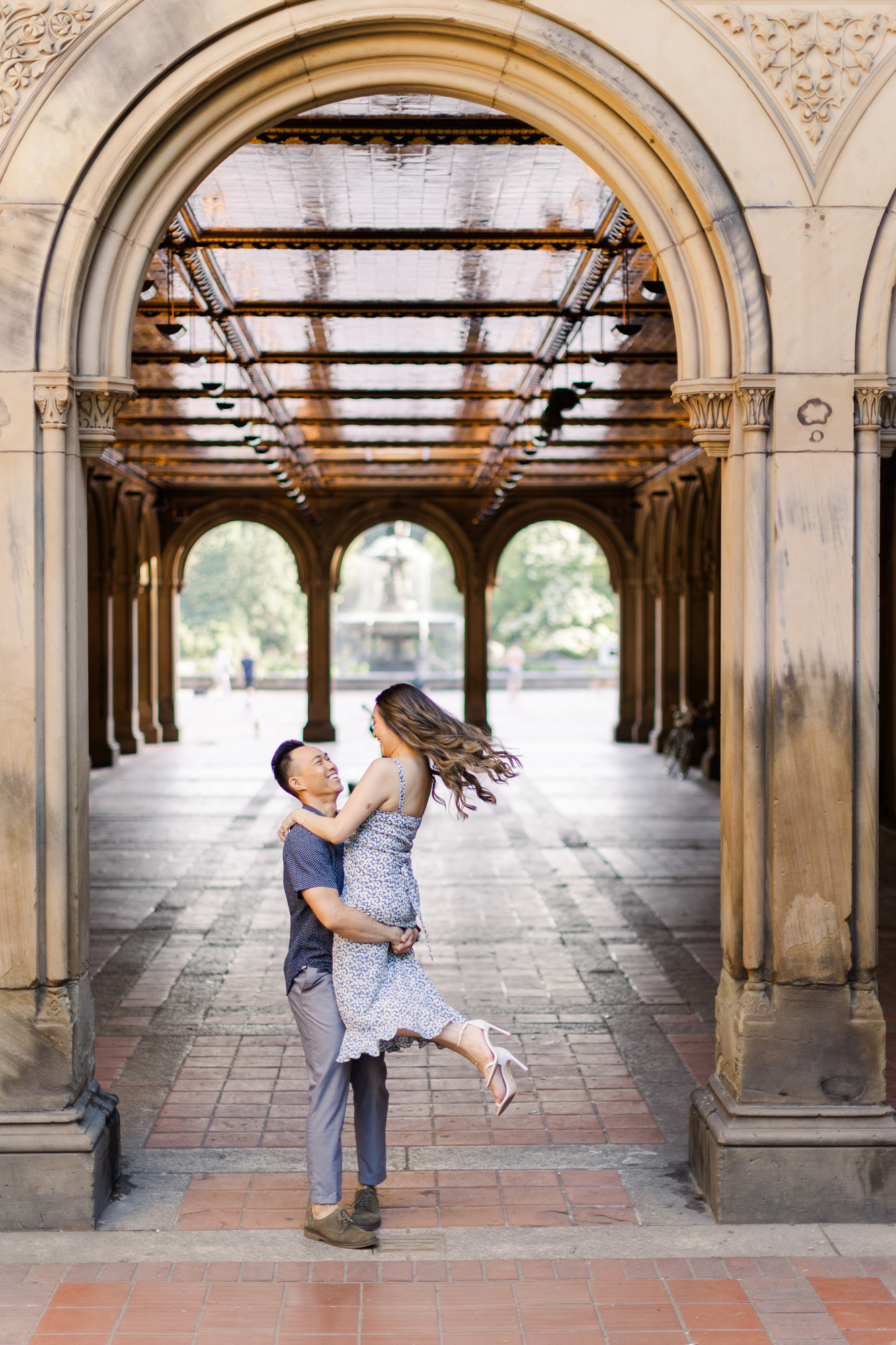 Fun Engagement Photos in Central Park, New York
