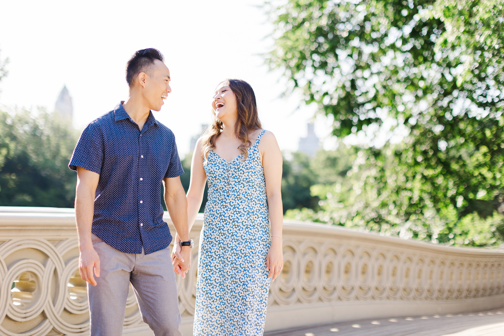 Pretty Engagement Photos in Central Park, New York