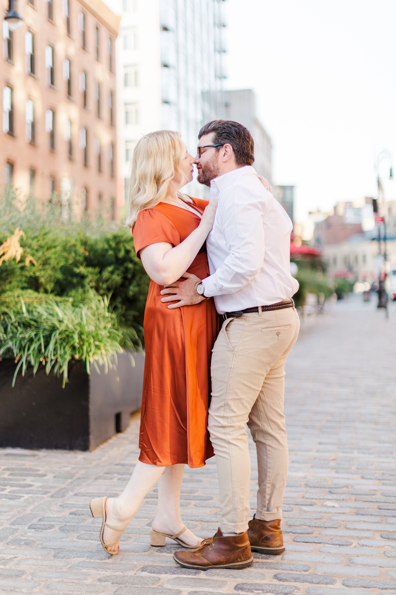 Romantic High Line Engagement Photo Shoot