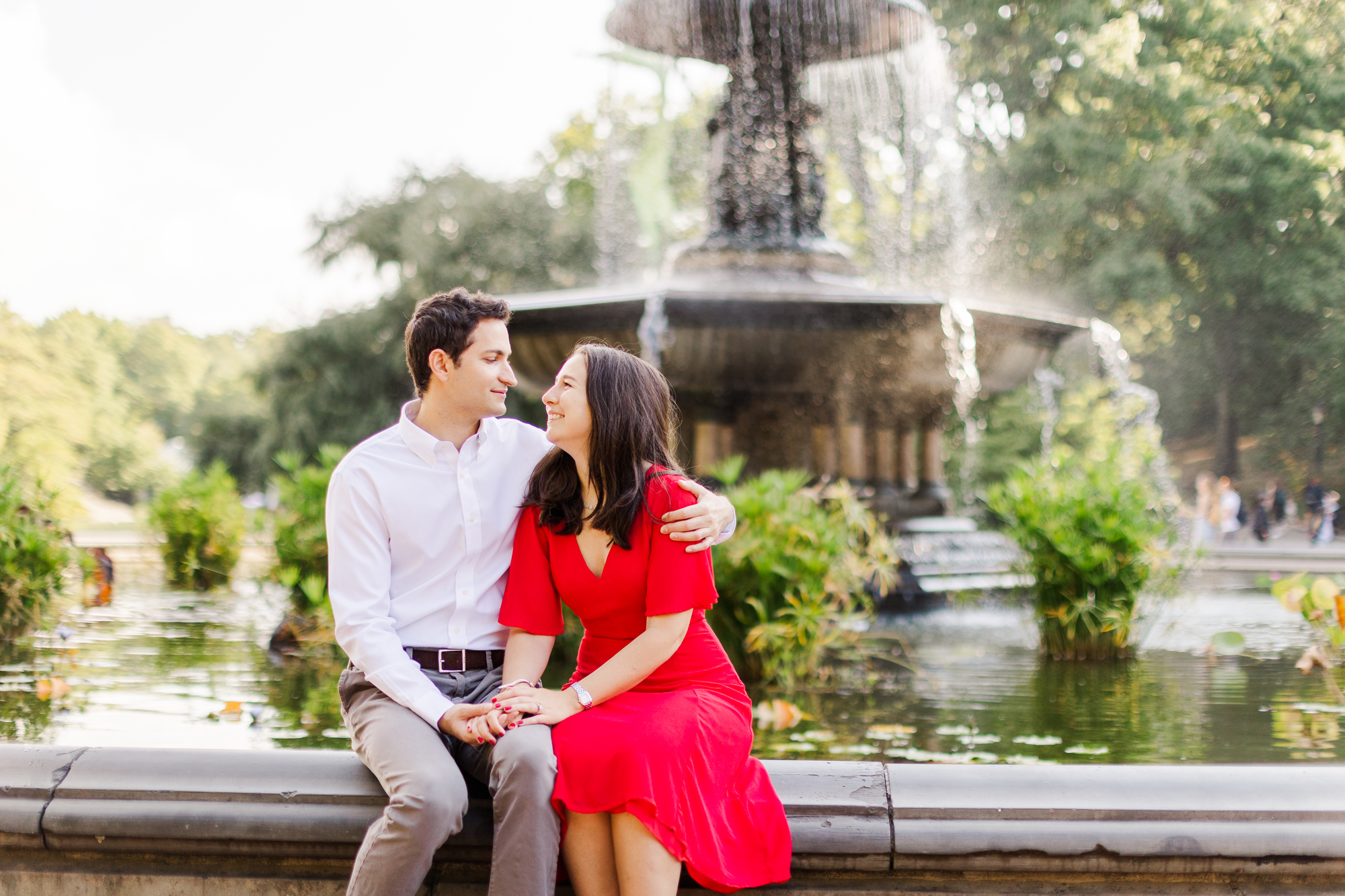 Intimate Bethesda Terrace Engagement Photos