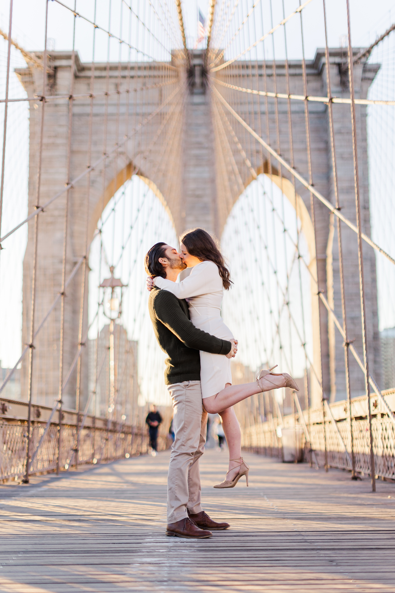 Joyful Brooklyn Bridge Park Engagement Pictures