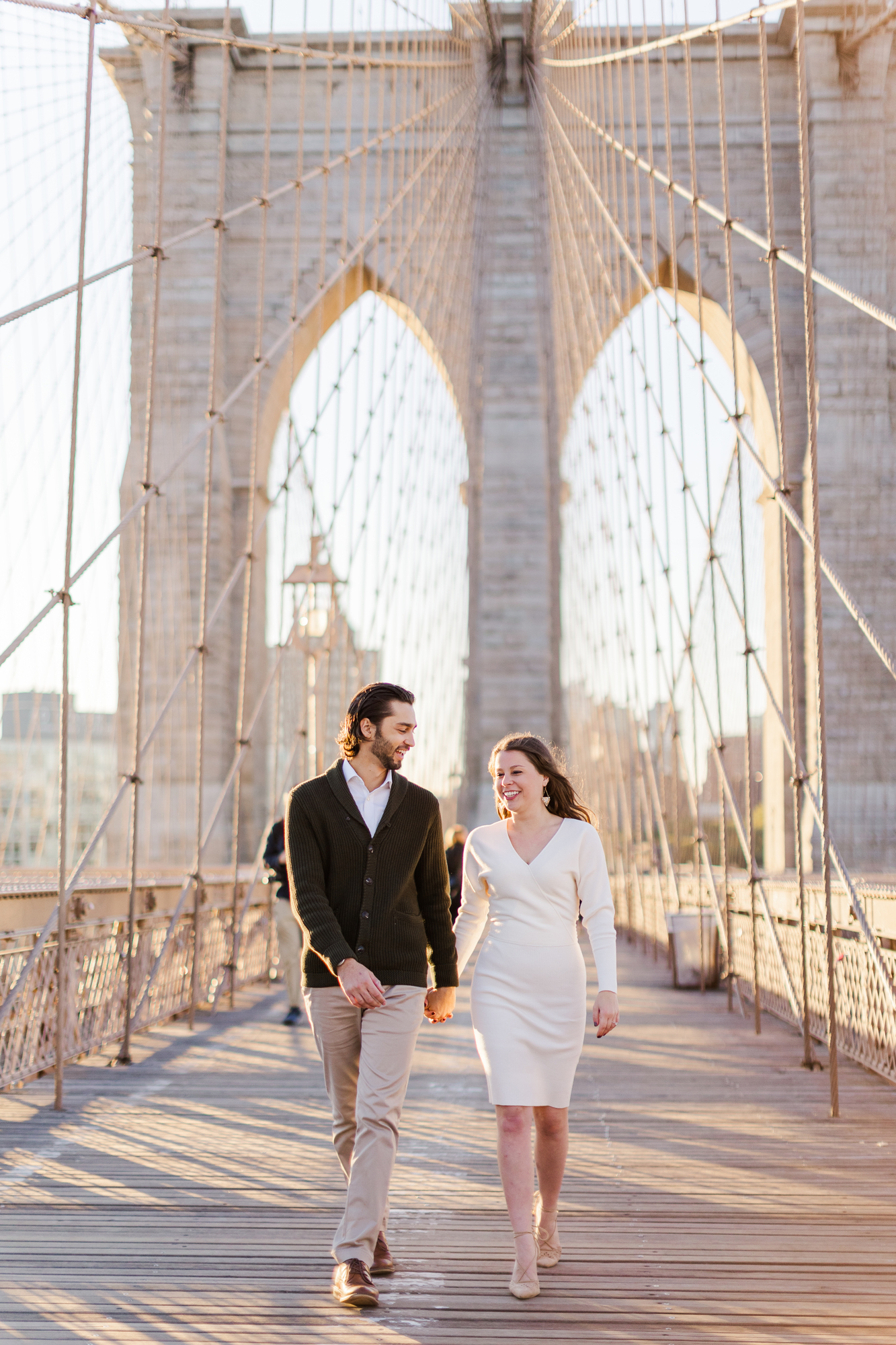 Flawless Brooklyn Bridge Park Engagement Pictures