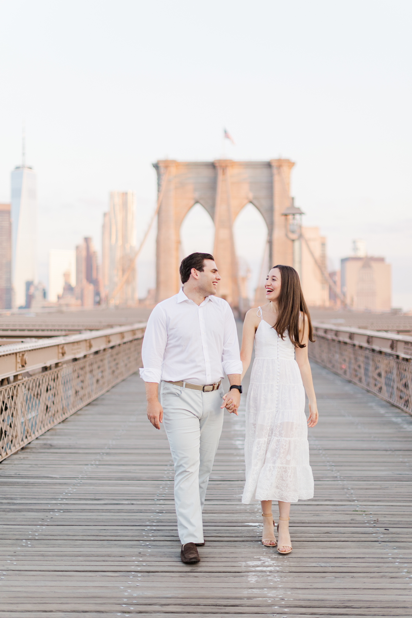 Sweet Brooklyn Bridge Engagement Photography
