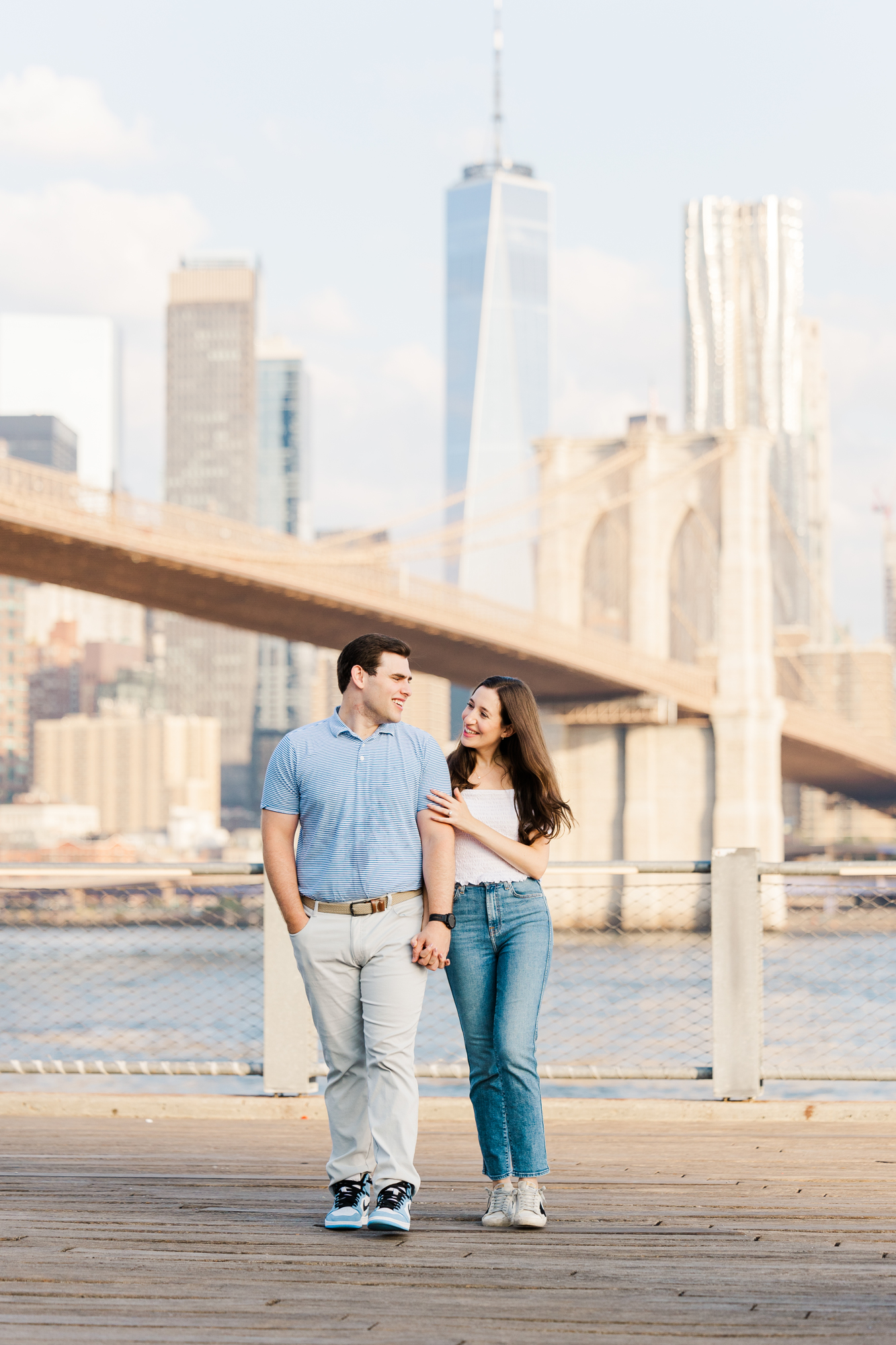 Fun Brooklyn Bridge Engagement Photography