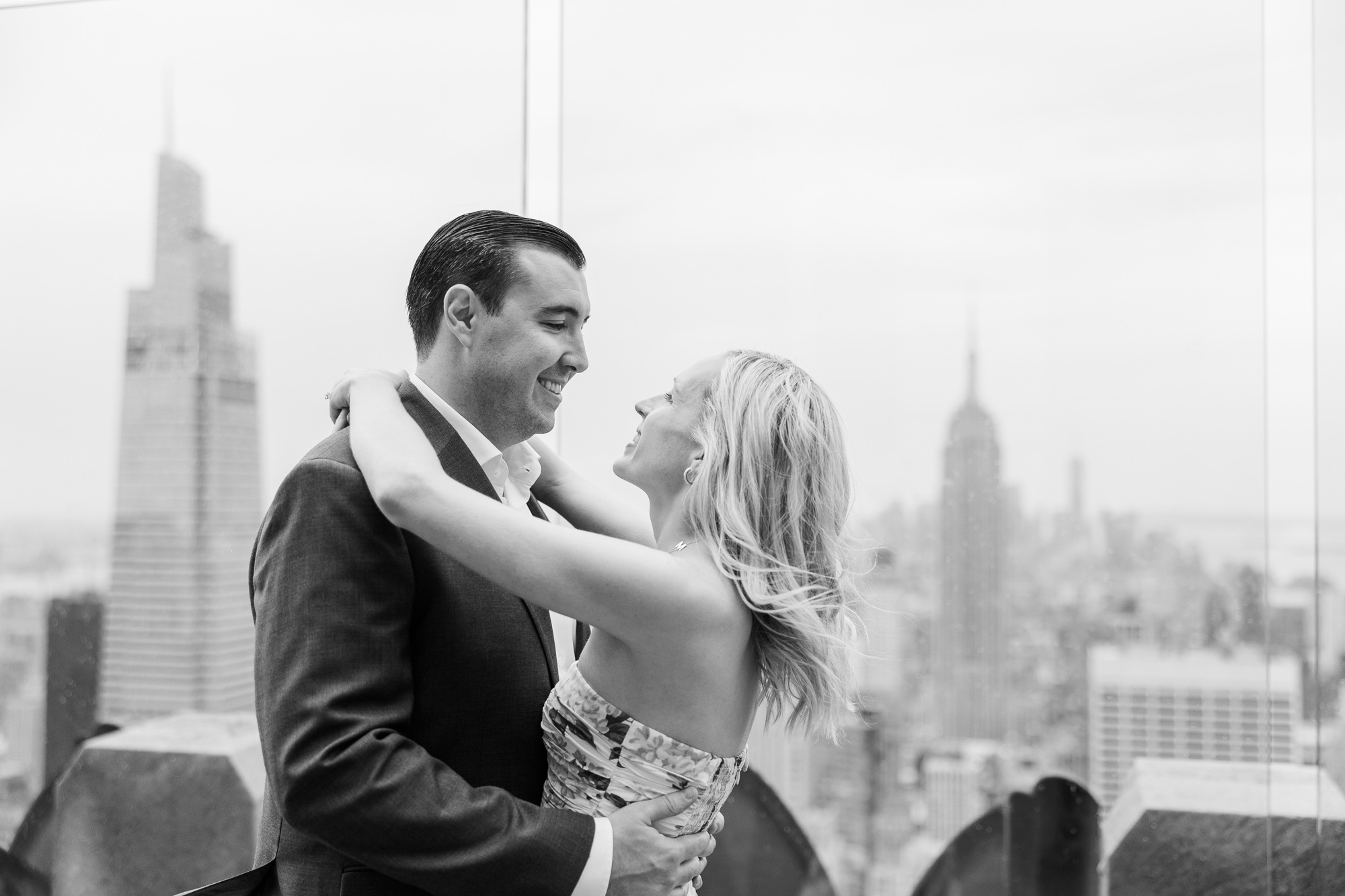 Unique Engagement Session at Top of the Rock