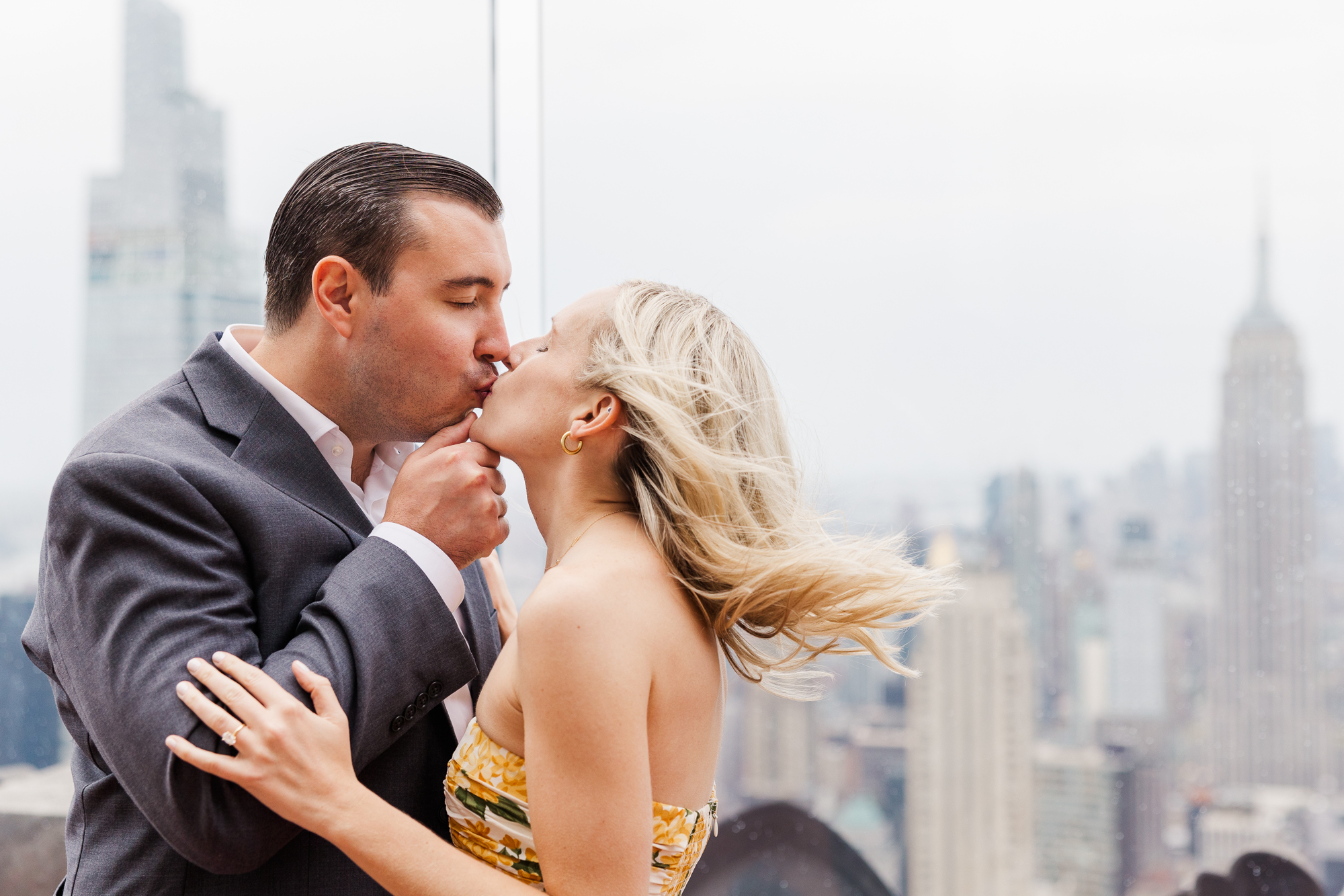Candid Engagement Session at Top of the Rock
