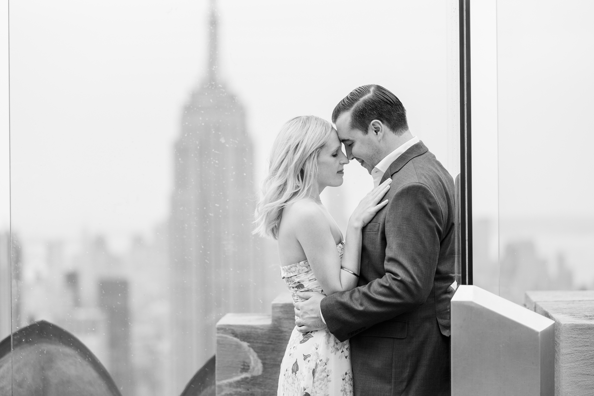 Stylish Top of the Rock Engagement Session