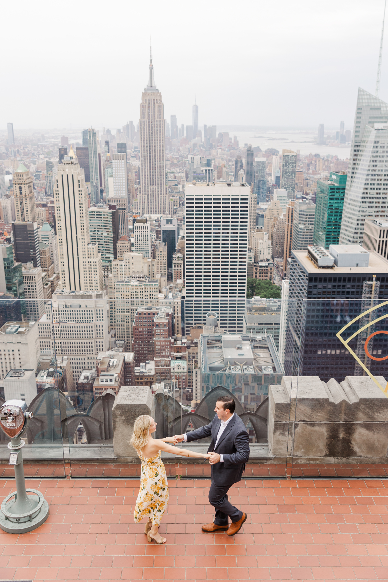 Wonderful Top of the Rock Engagement Session