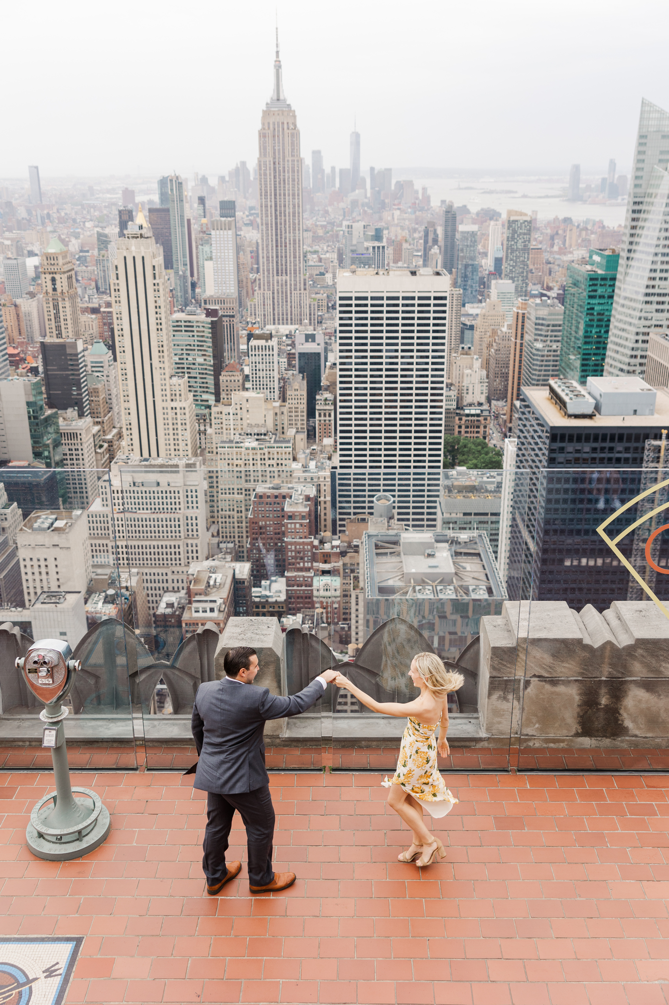 Authentic Top of the Rock Engagement Session