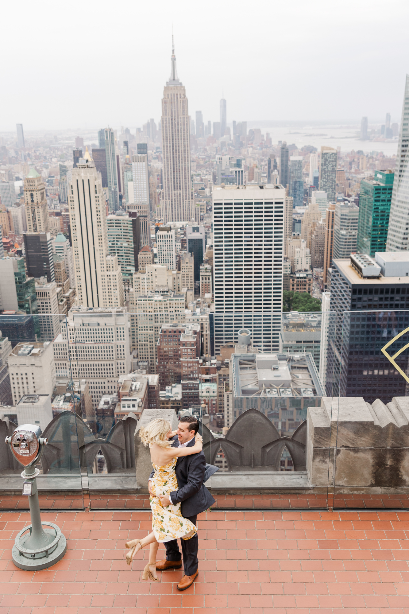 Elegant Top of the Rock Engagement Session