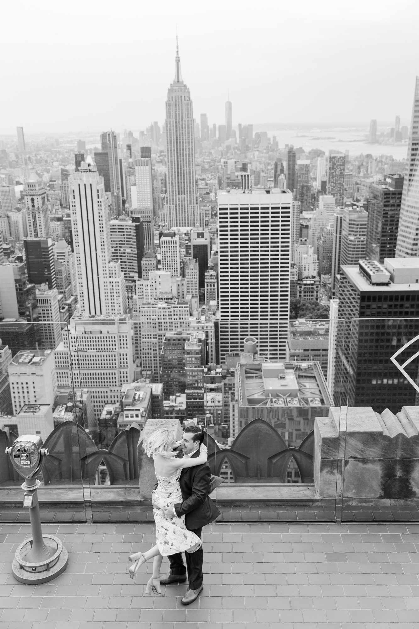 Lovely Top of the Rock Engagement Session
