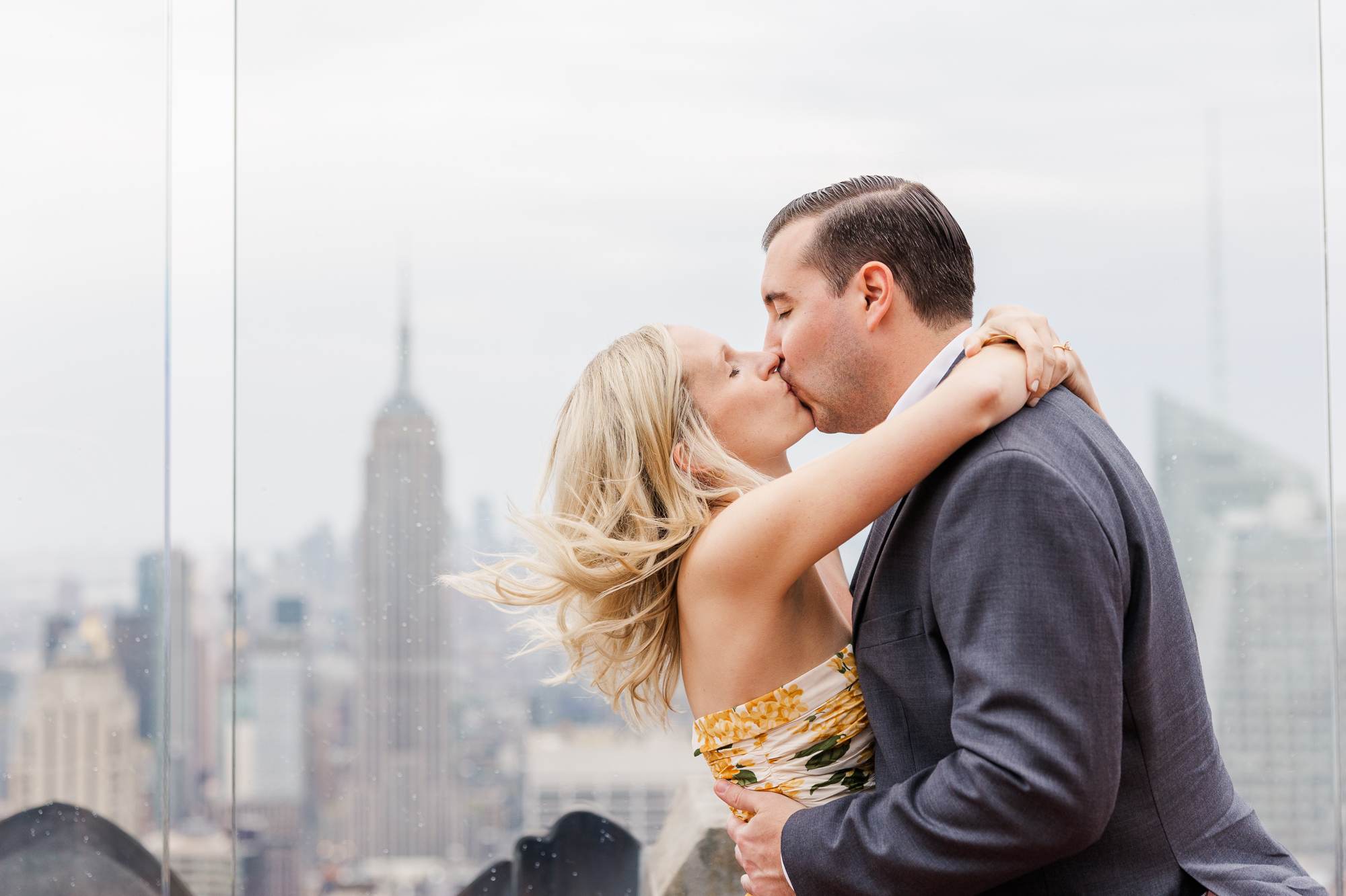 Joyful Top of the Rock Engagement Session
