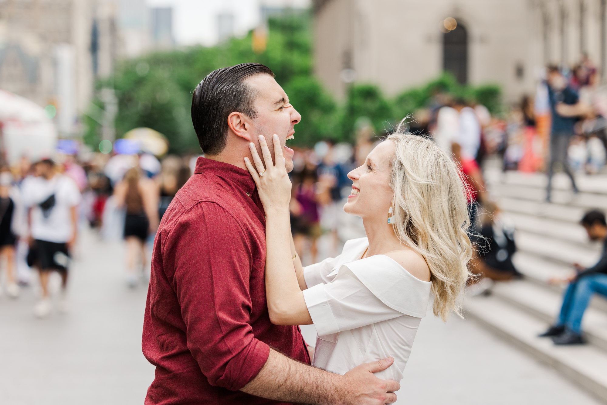 Intimate Rainy Day Engagement Session at Top of the Rock