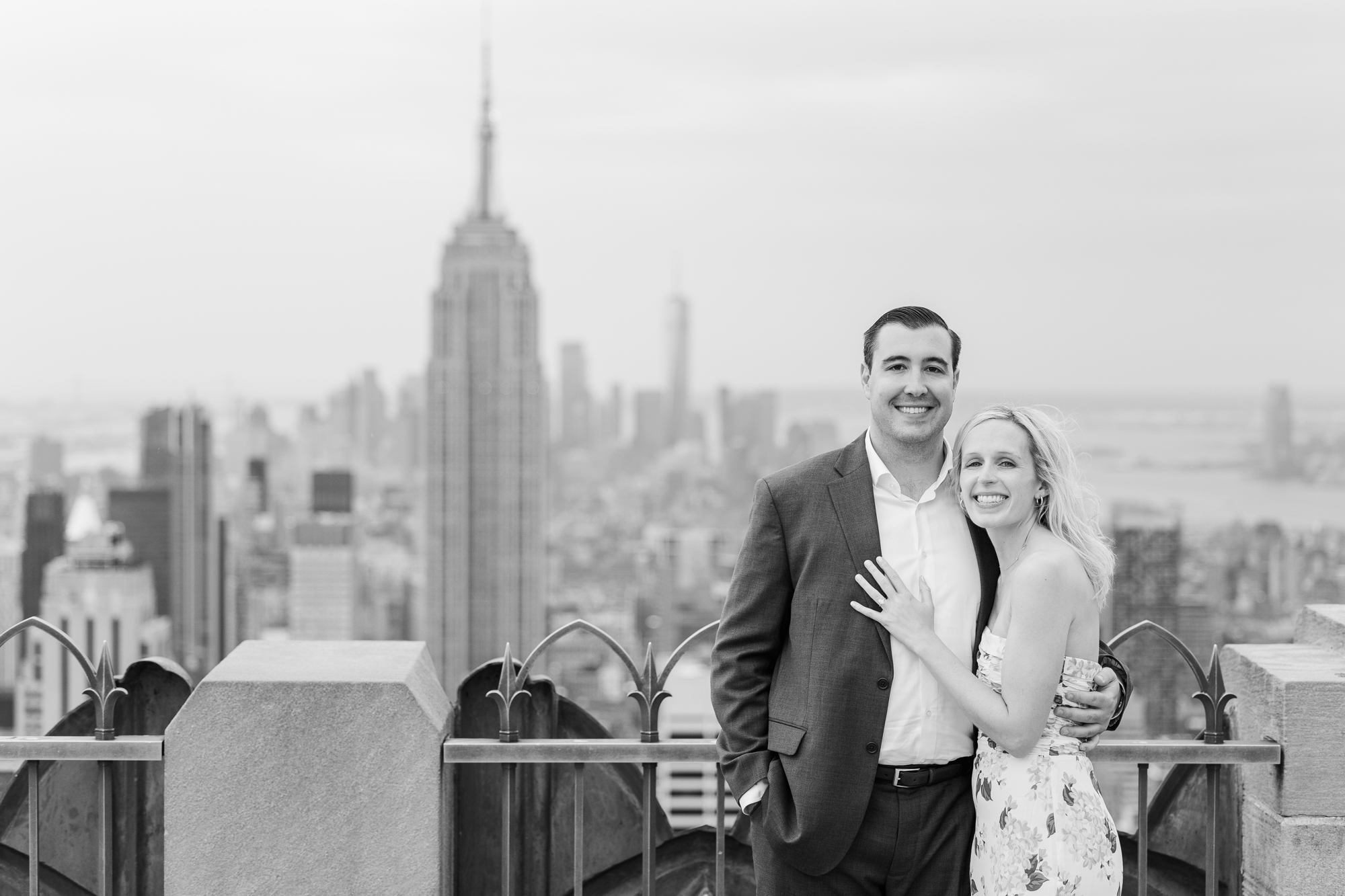 Fun Top of the Rock Engagement Session