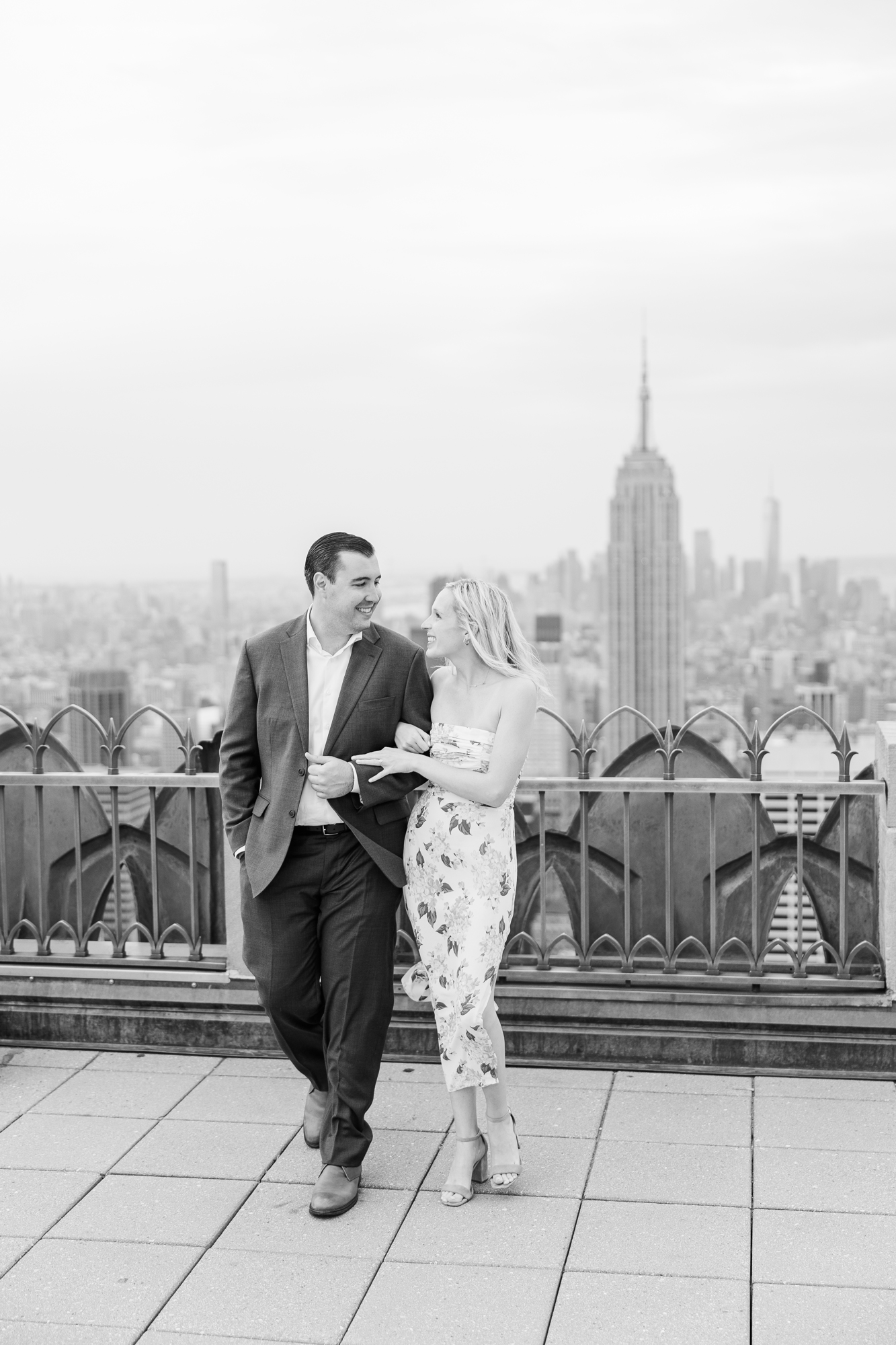 Jaw-Dropping Top of the Rock Engagement Session