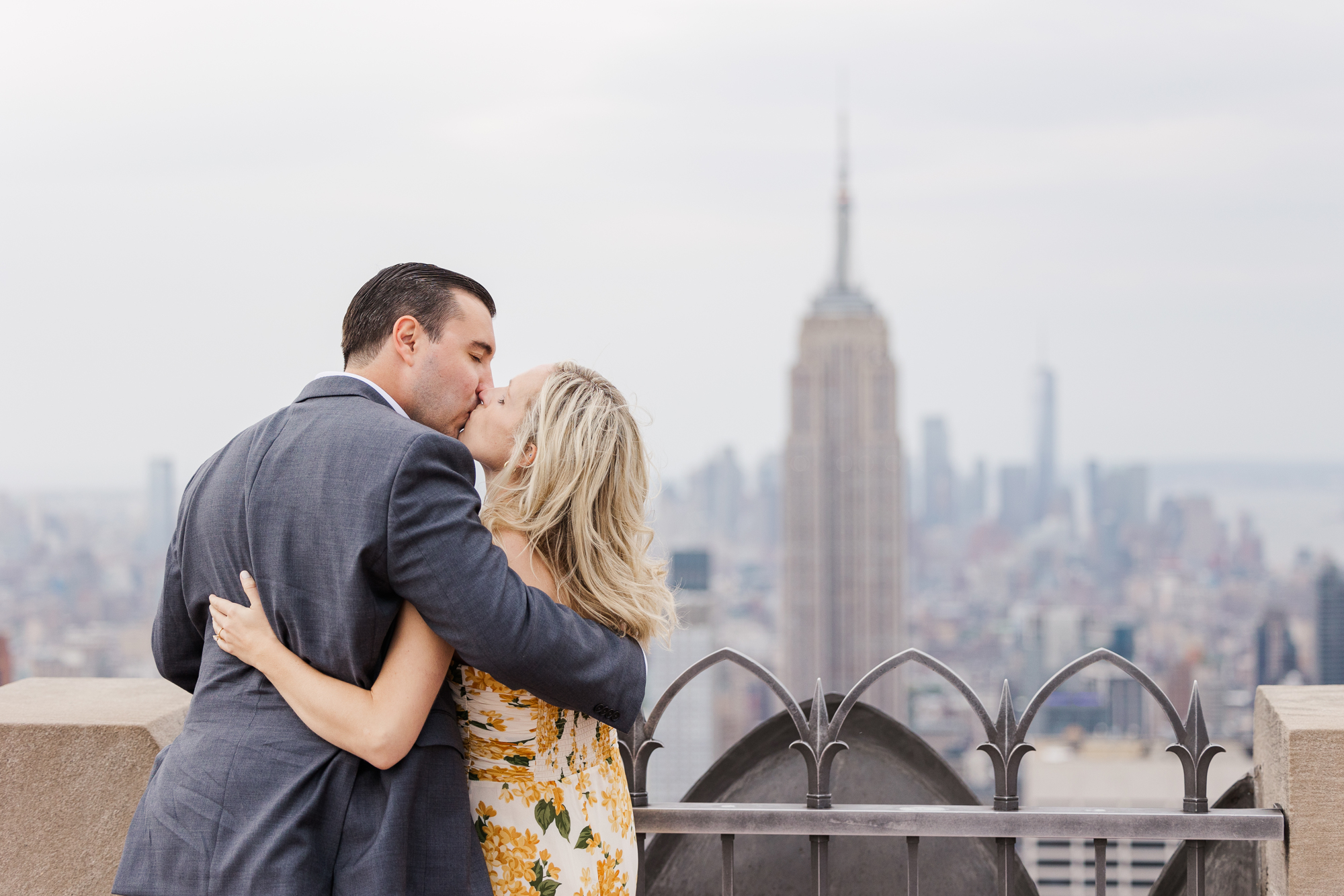 Romantic Top of the Rock Engagement Session