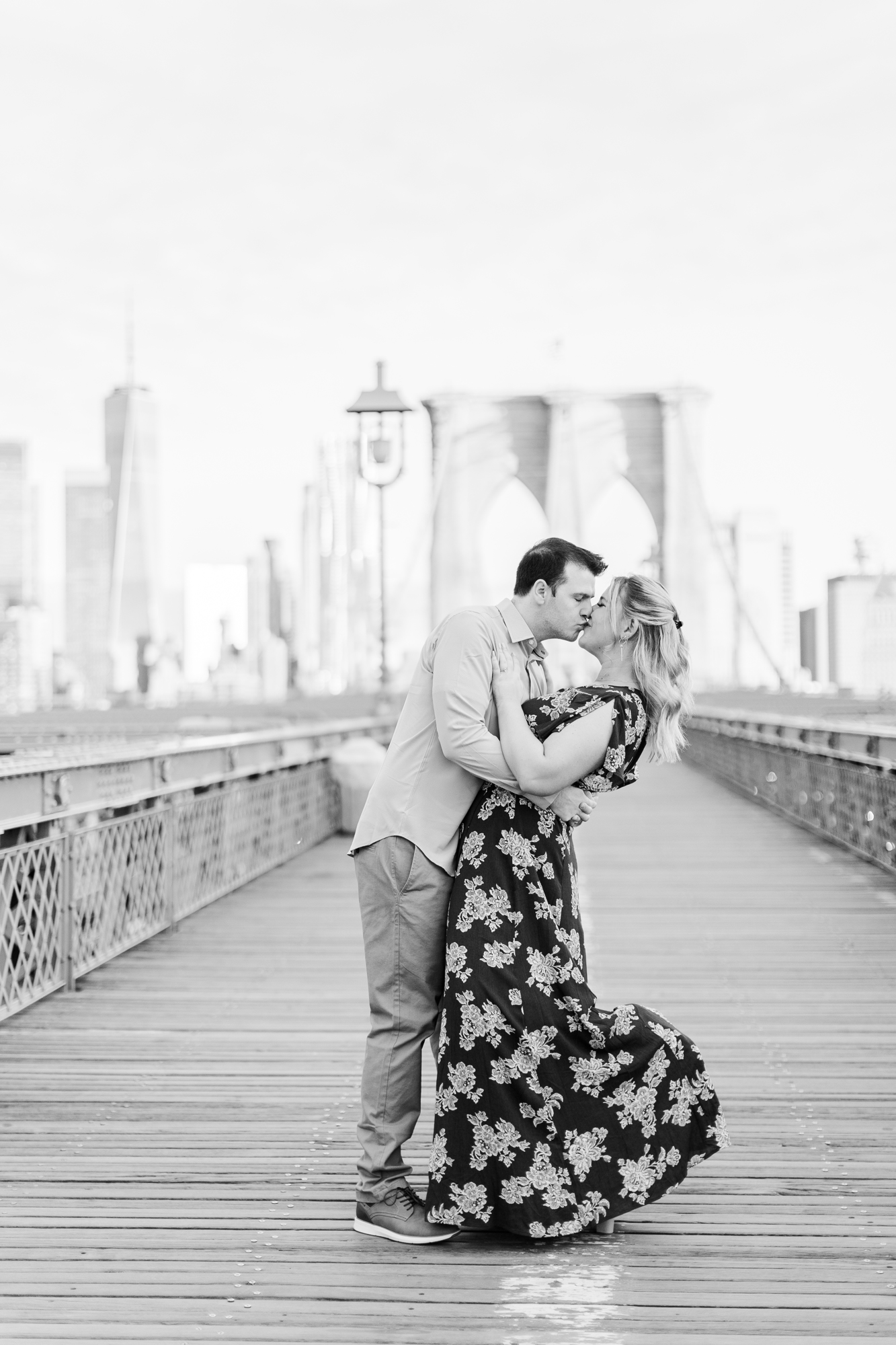 Playful Engagement Pictures in DUMBO