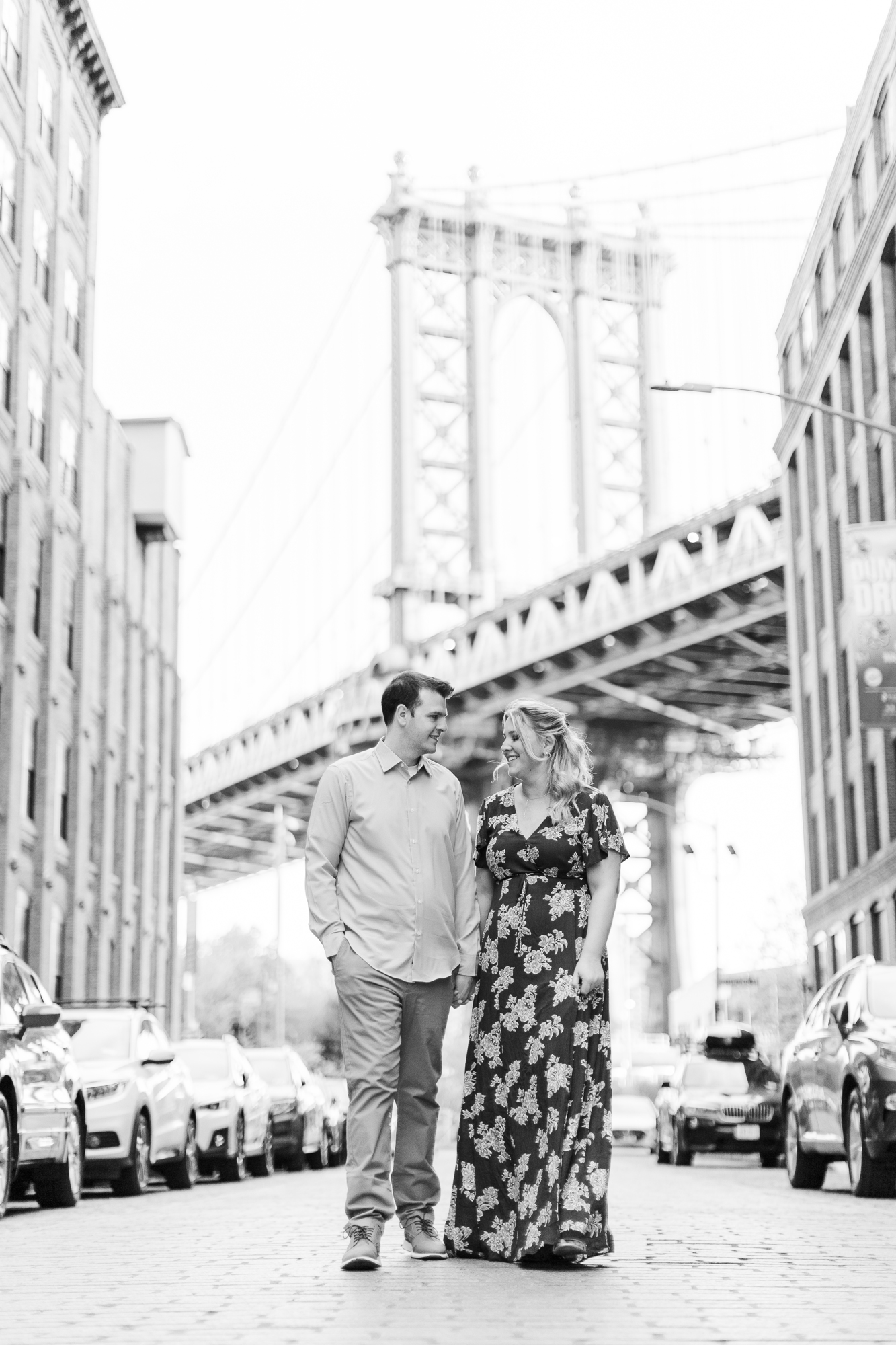 Whimsical Engagement Pictures in DUMBO
