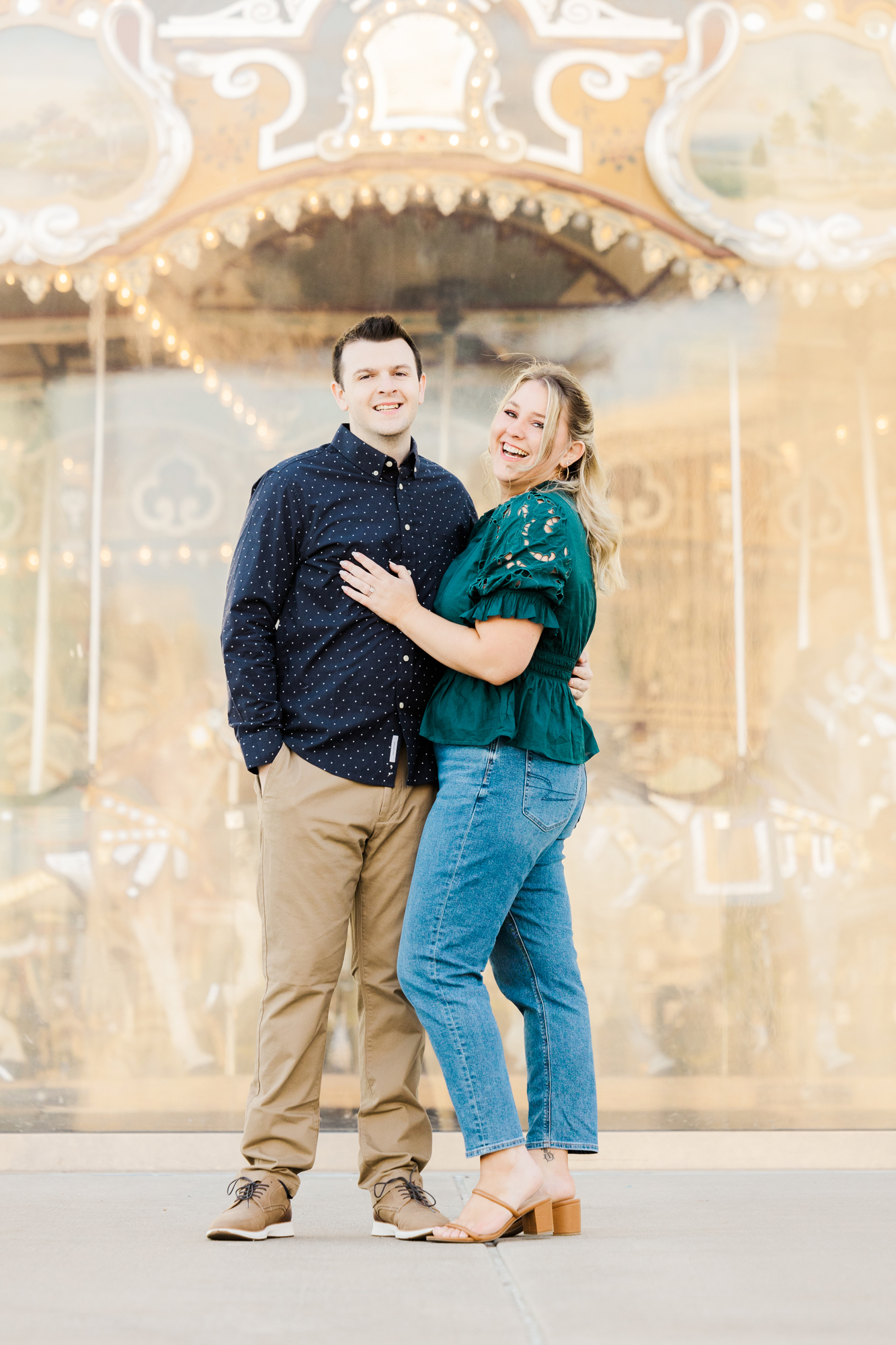 Fun Engagement Pictures in DUMBO