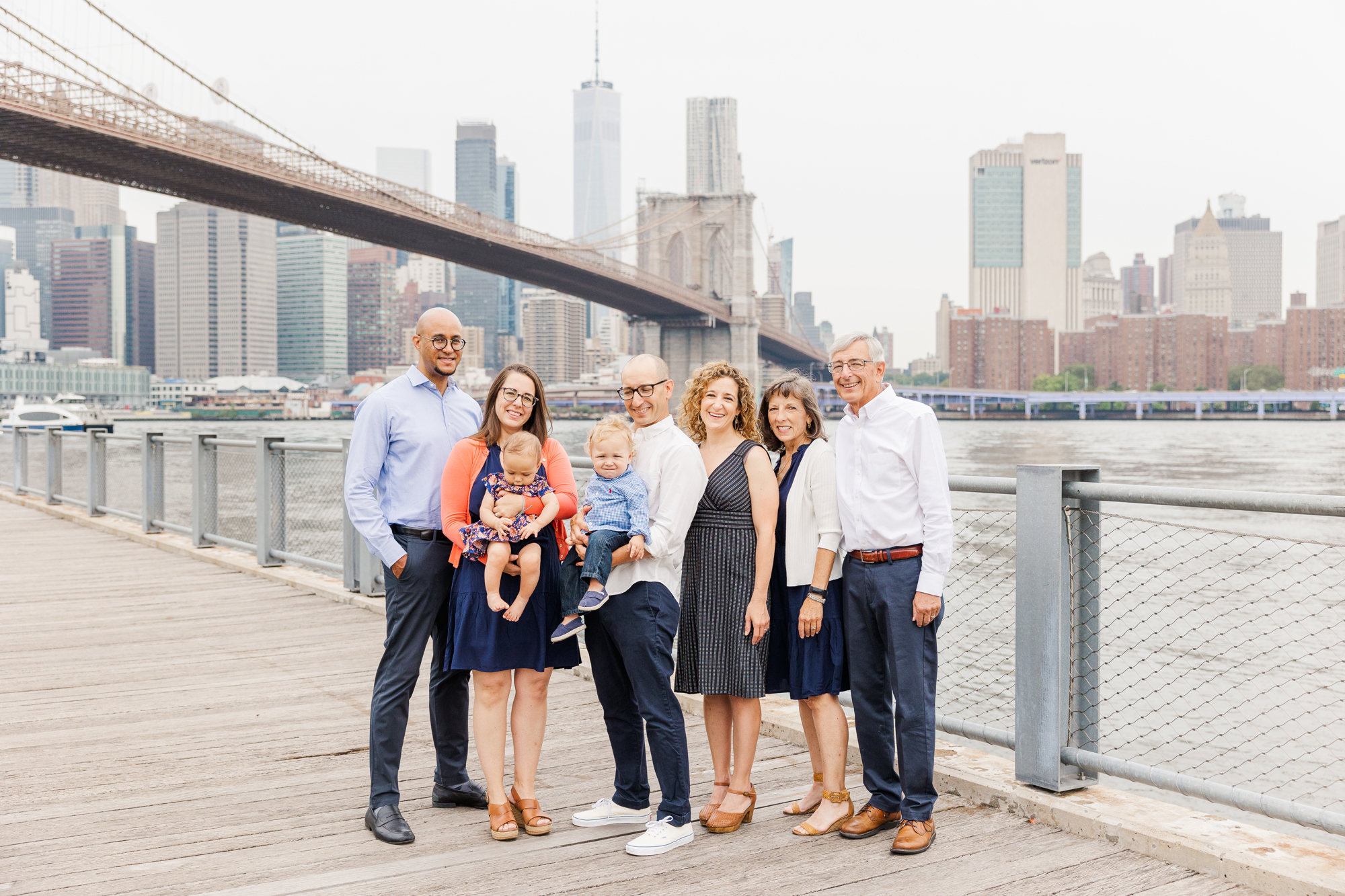 Vibrant Family Session in Brooklyn Bridge Park