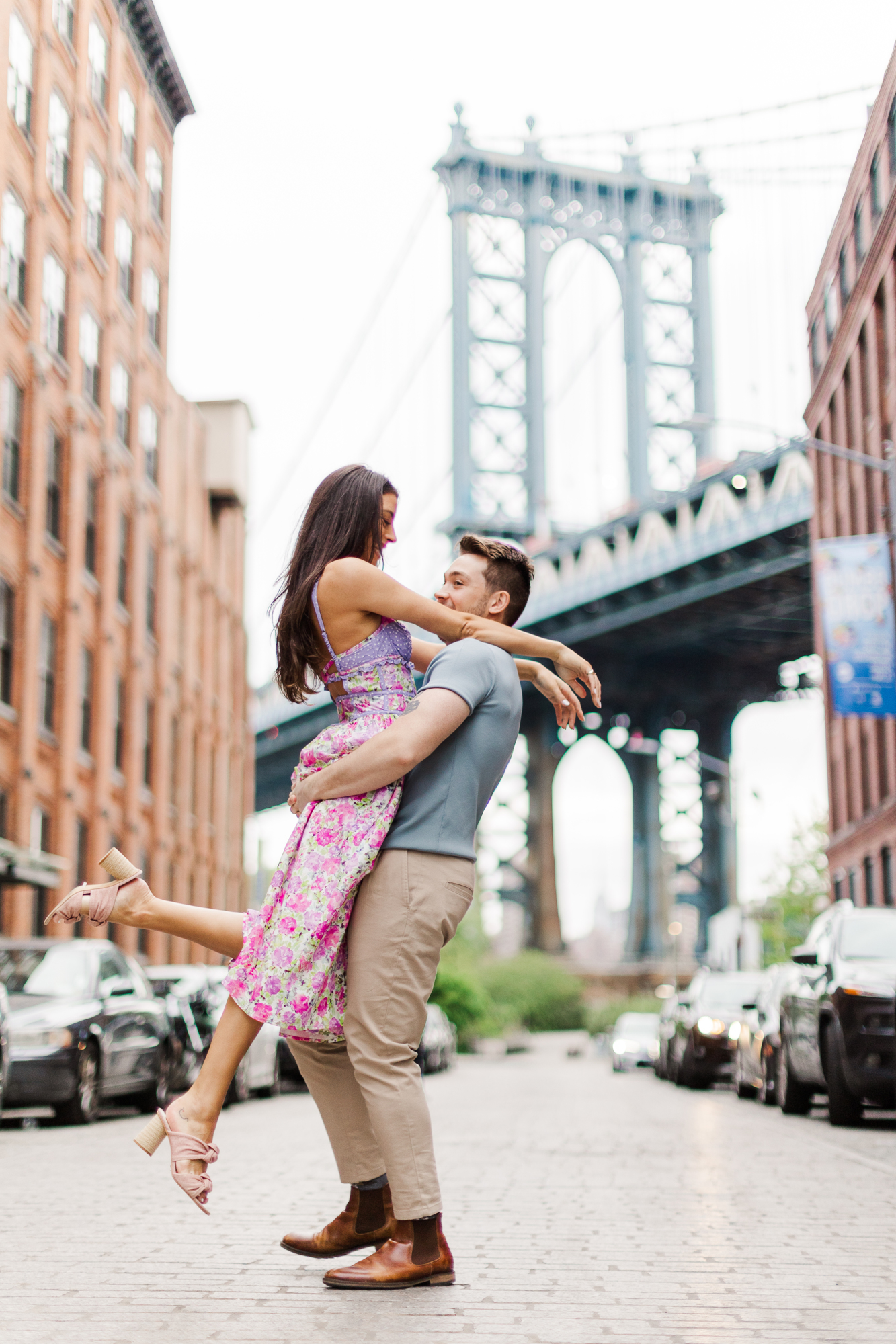 Unique Engagement Photography at Brooklyn Bridge Park