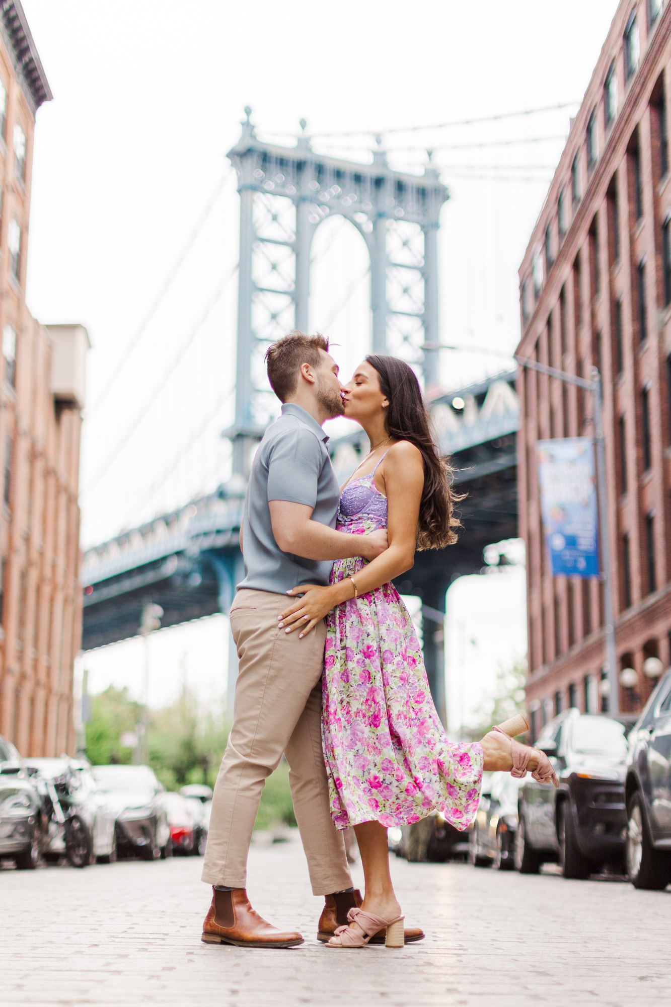Iconic Engagement Photography at Brooklyn Bridge Park