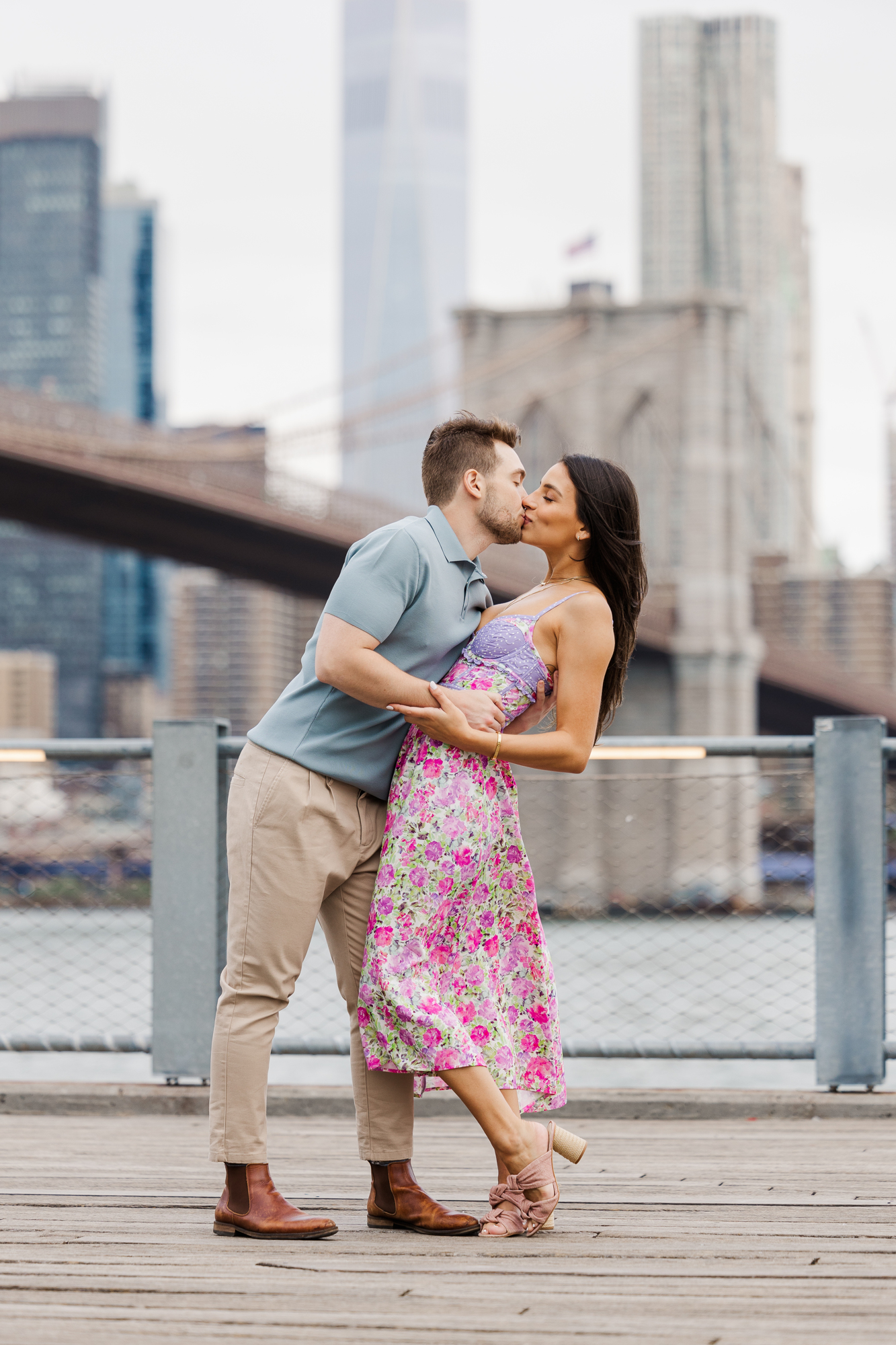 Intimate Engagement Photography at Brooklyn Bridge Park