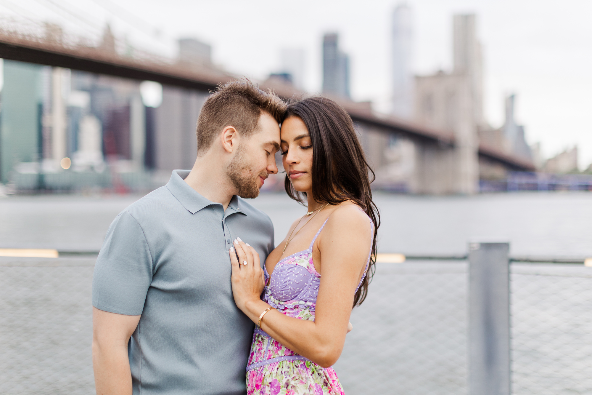 Romantic Engagement Photography at Brooklyn Bridge Park