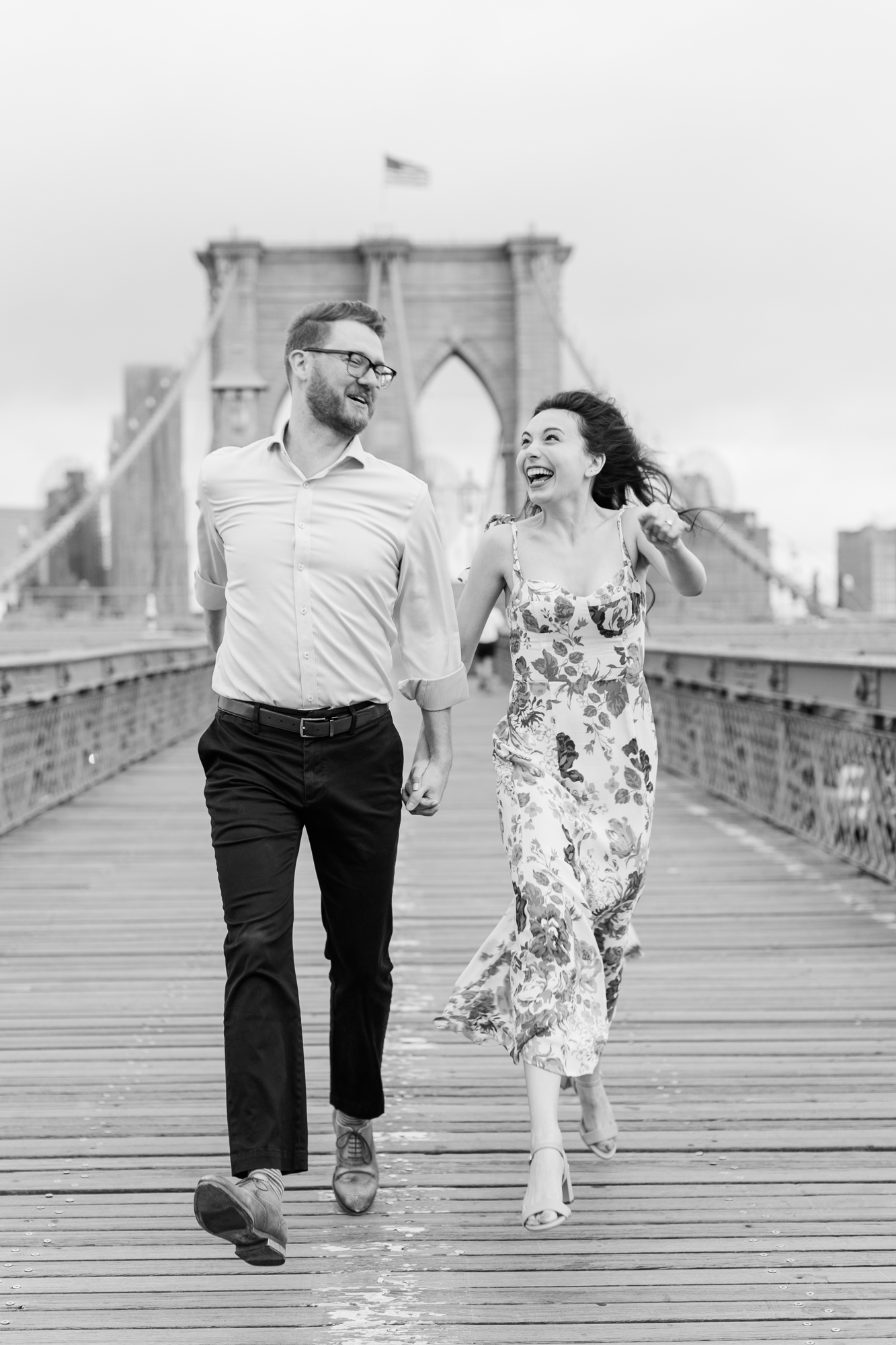 Lively Engagement Photos in Brooklyn Heights
