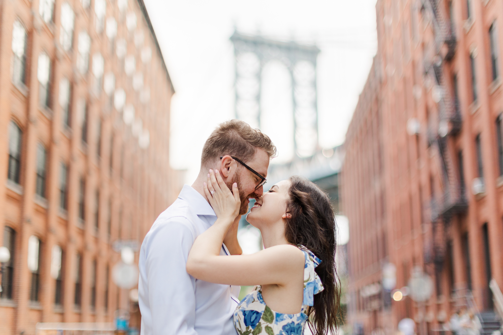Playful Engagement Photos in Brooklyn Heights