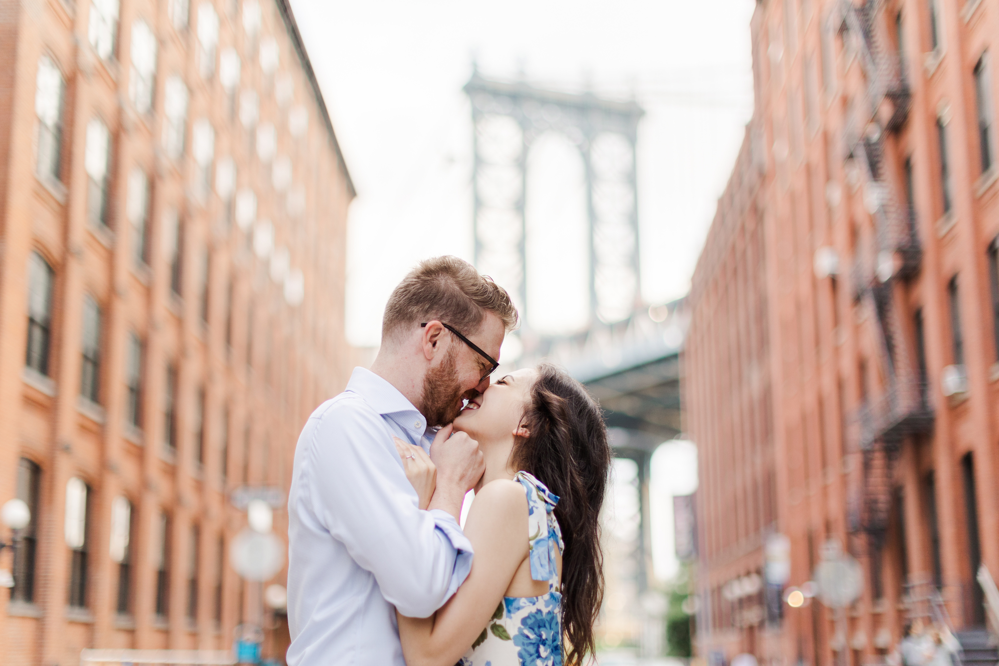 Striking Engagement Photos in Brooklyn Heights