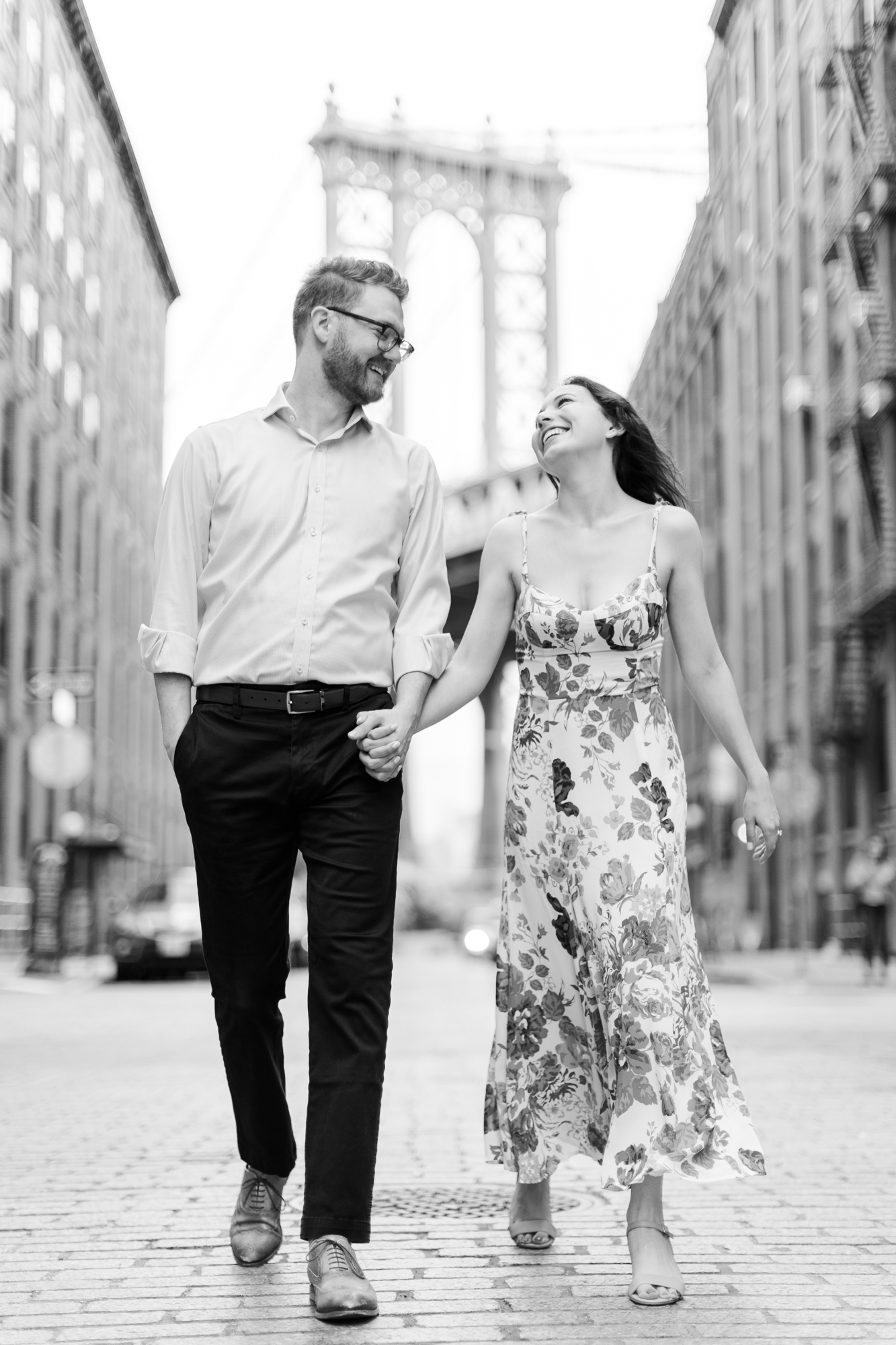 Whimsical Engagement Photos in Brooklyn Heights