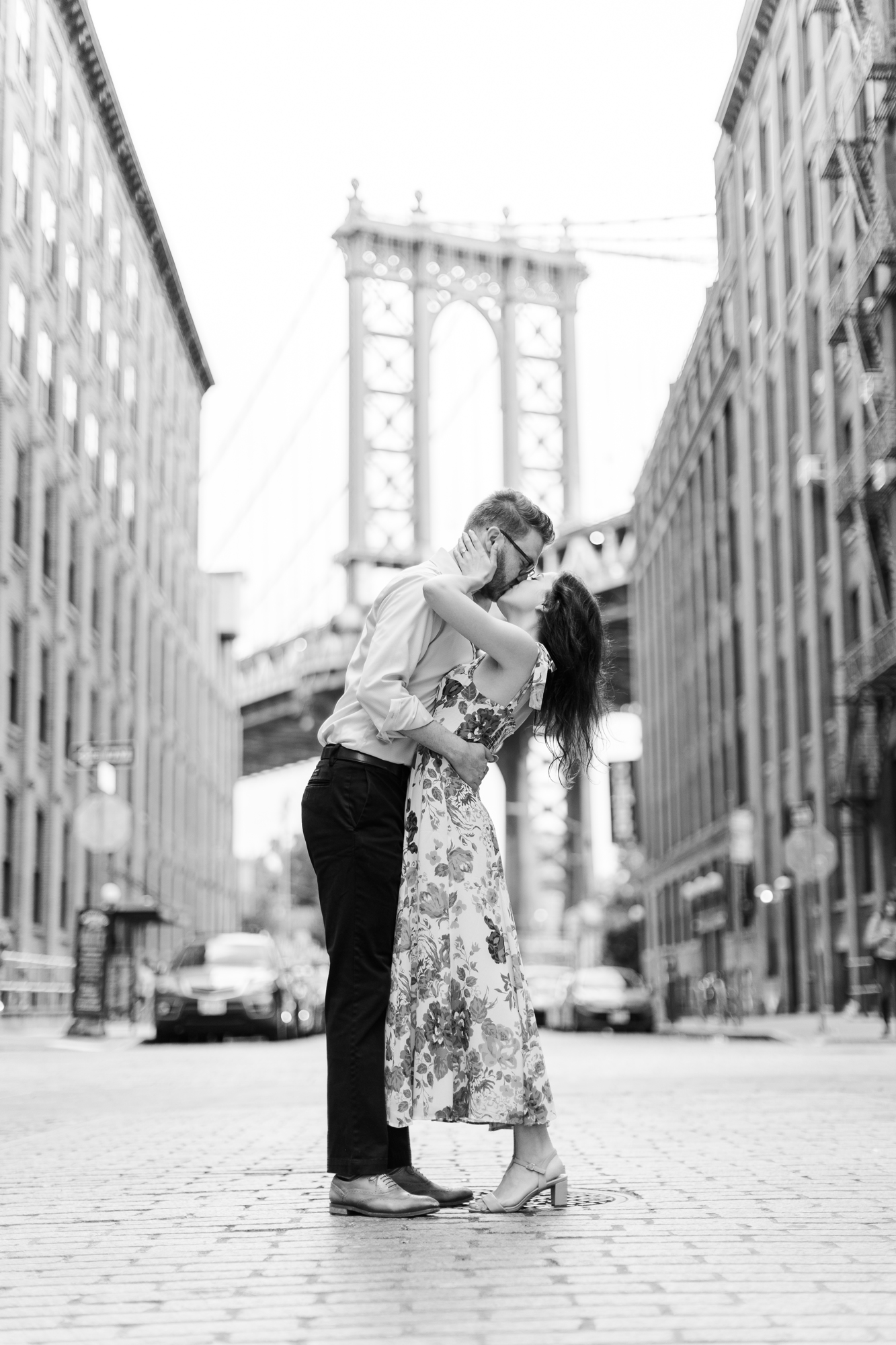 Cheerful Engagement Photos in Brooklyn Heights