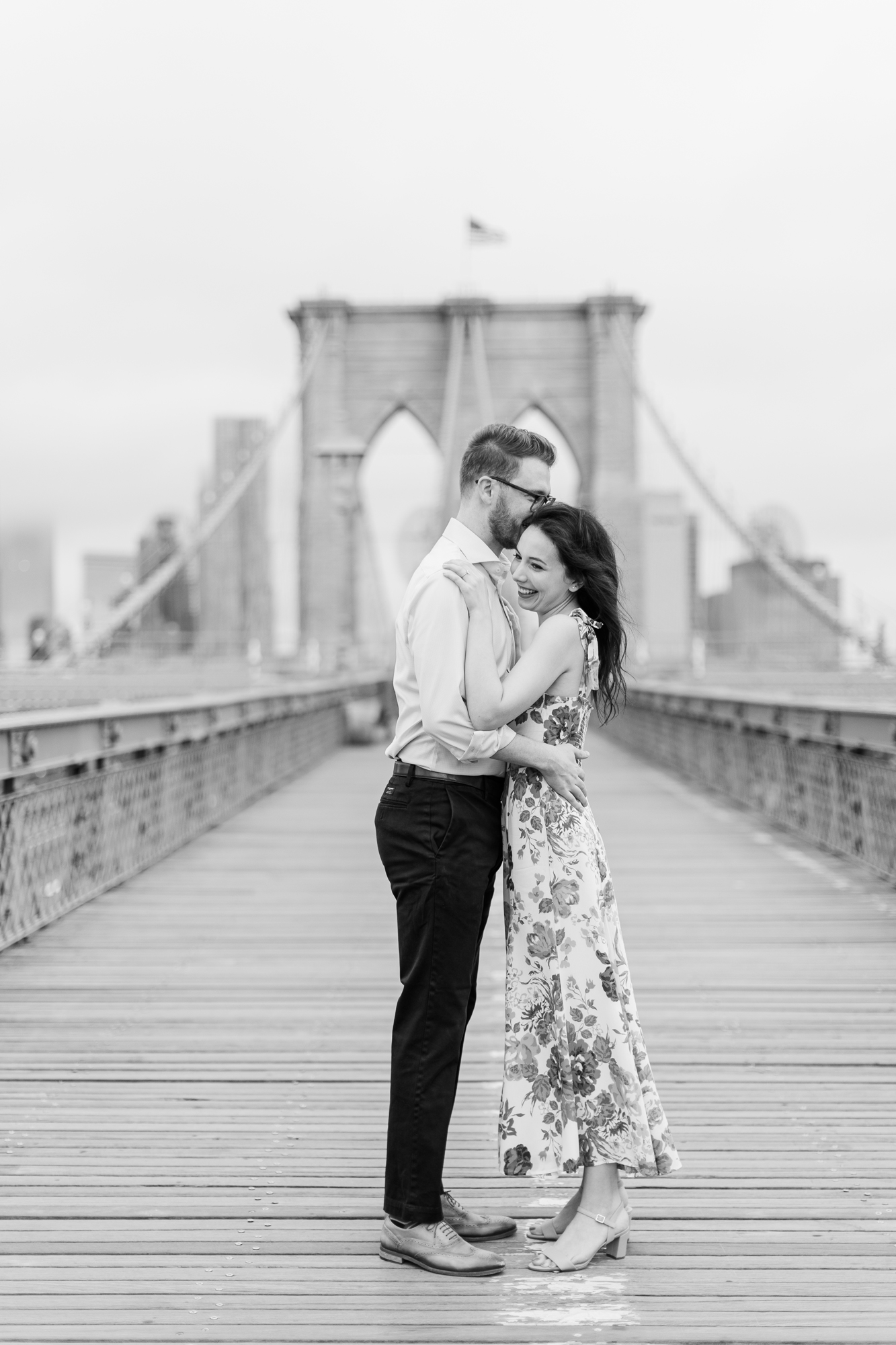 Cheerful Brooklyn Heights Engagement Photos