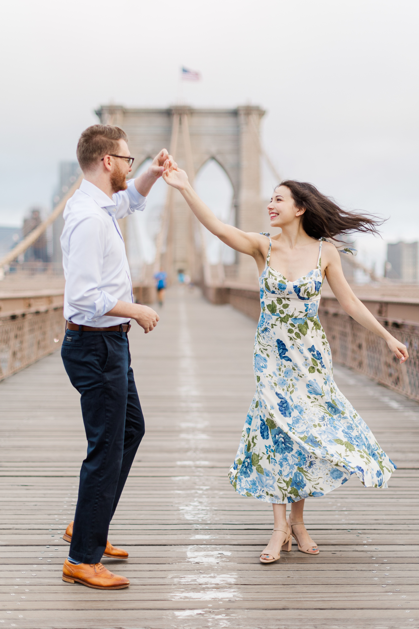Vibrant Brooklyn Heights Engagement Photos