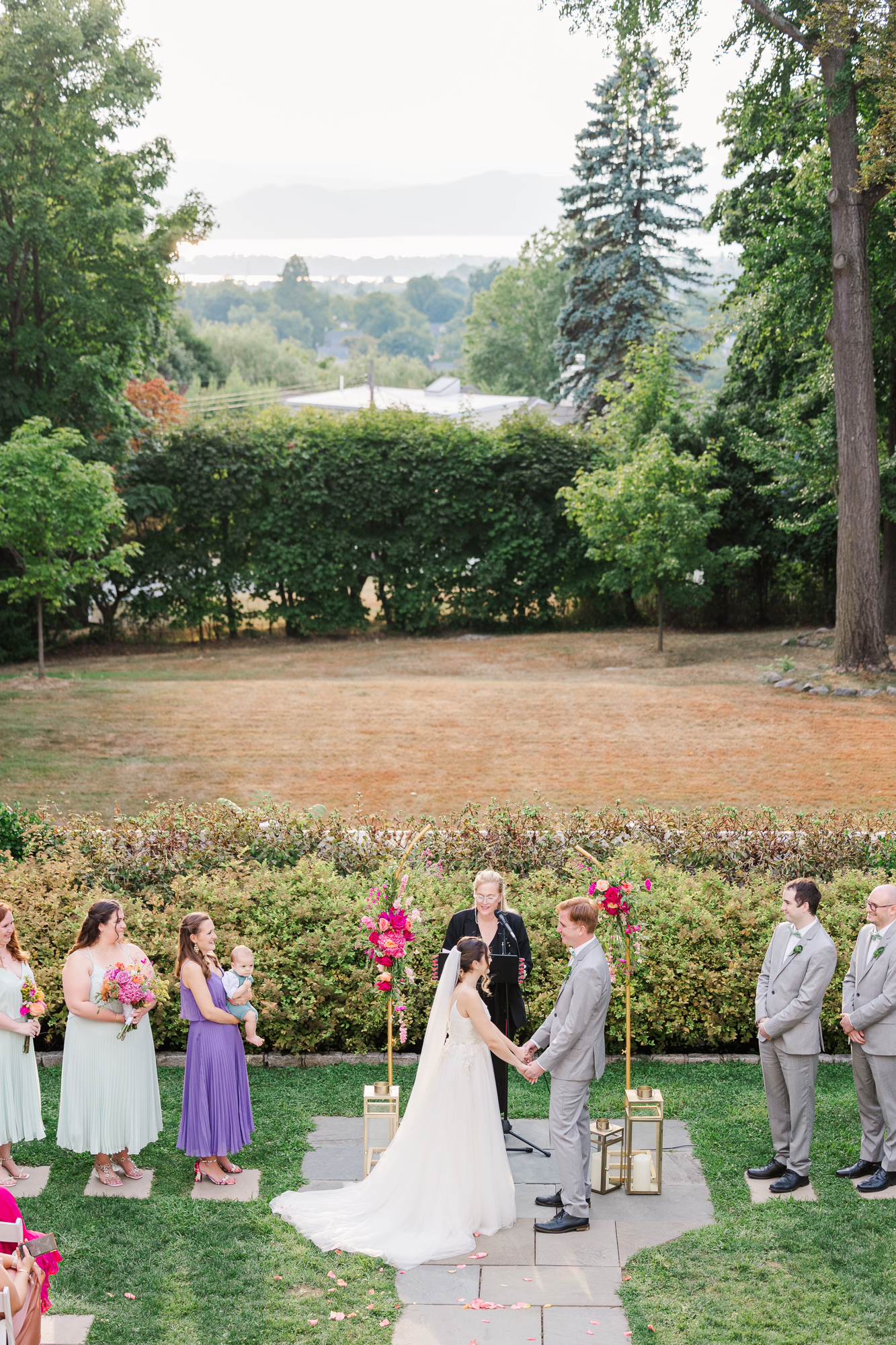 Striking Wedding at Briarcliff Manor in Summertime