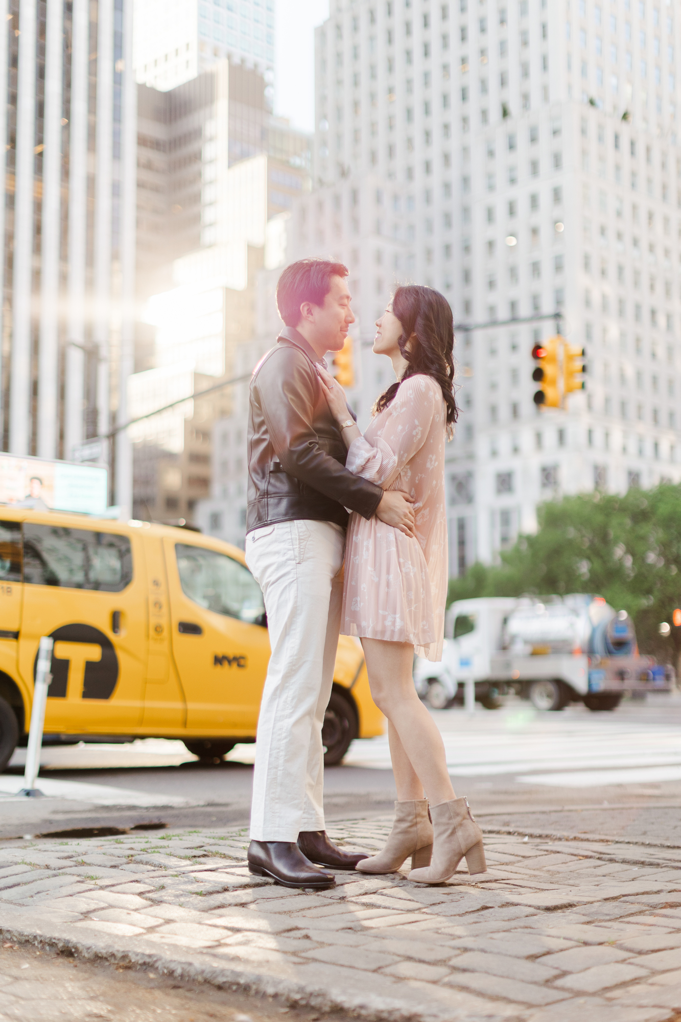 Magical Central Park Engagement Photos in the Spring