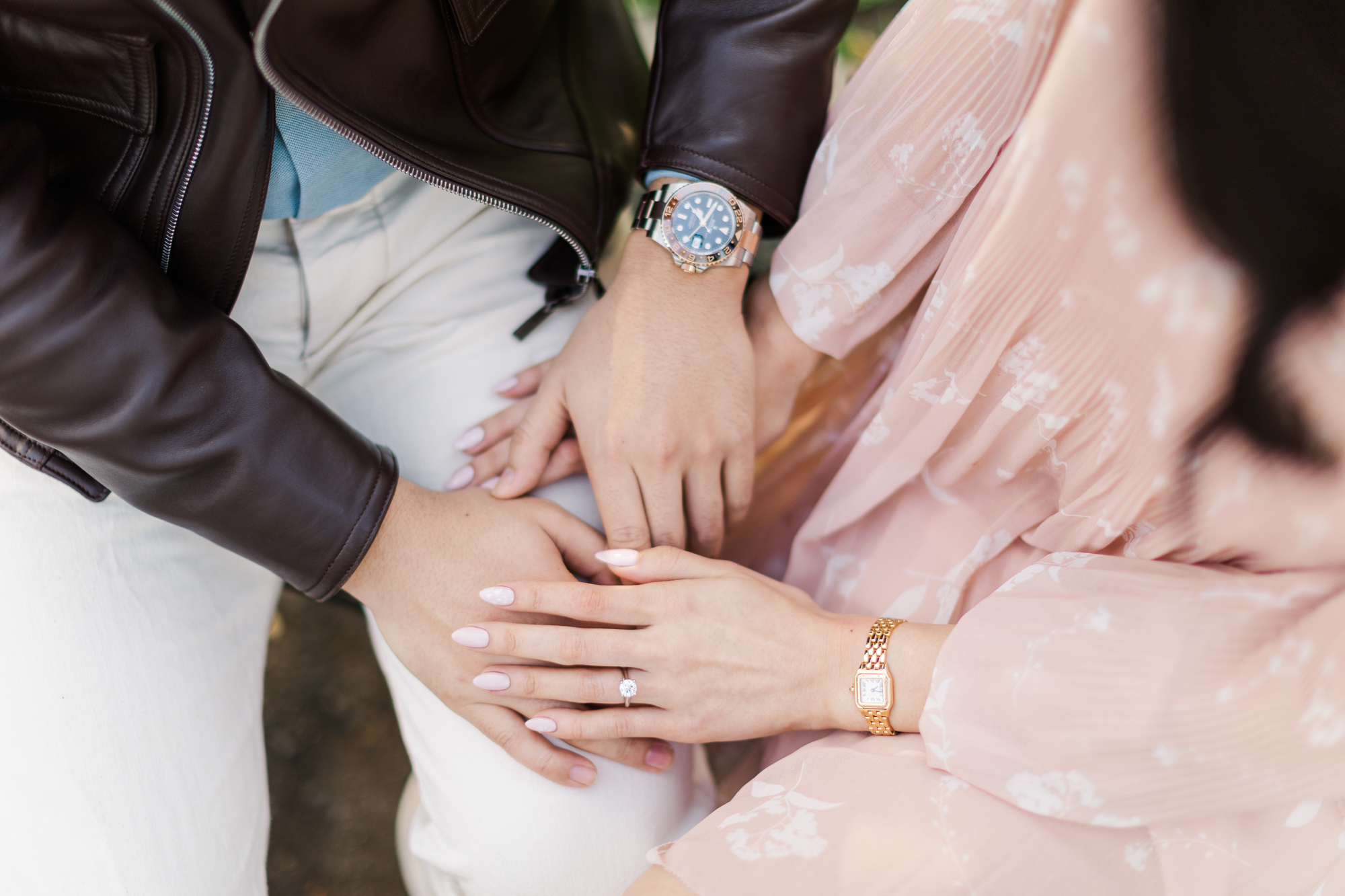 Lovely Engagement Photos With Cherry Blossoms in NYC