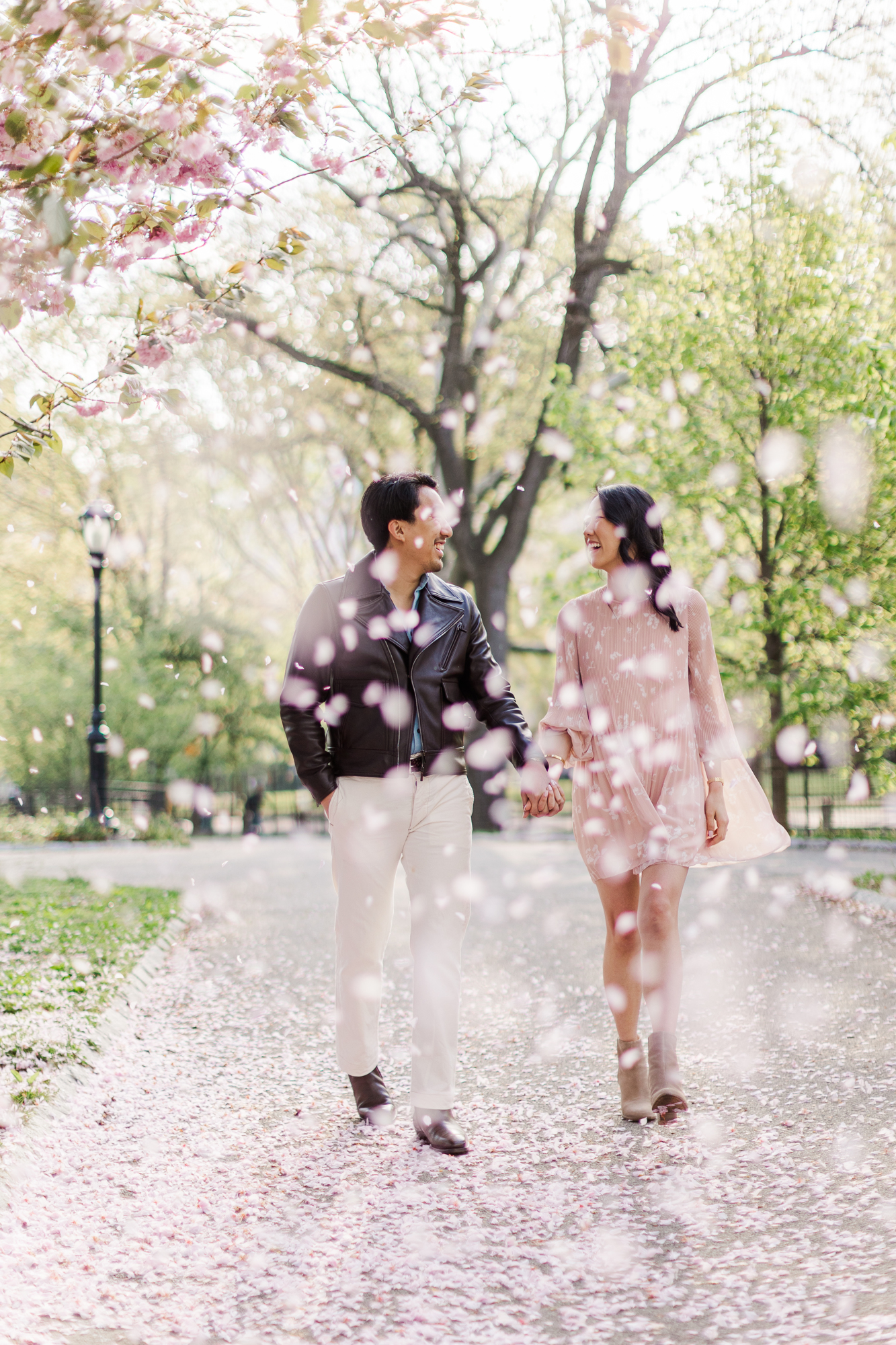 Incredible Engagement Photos With Cherry Blossoms in NYC