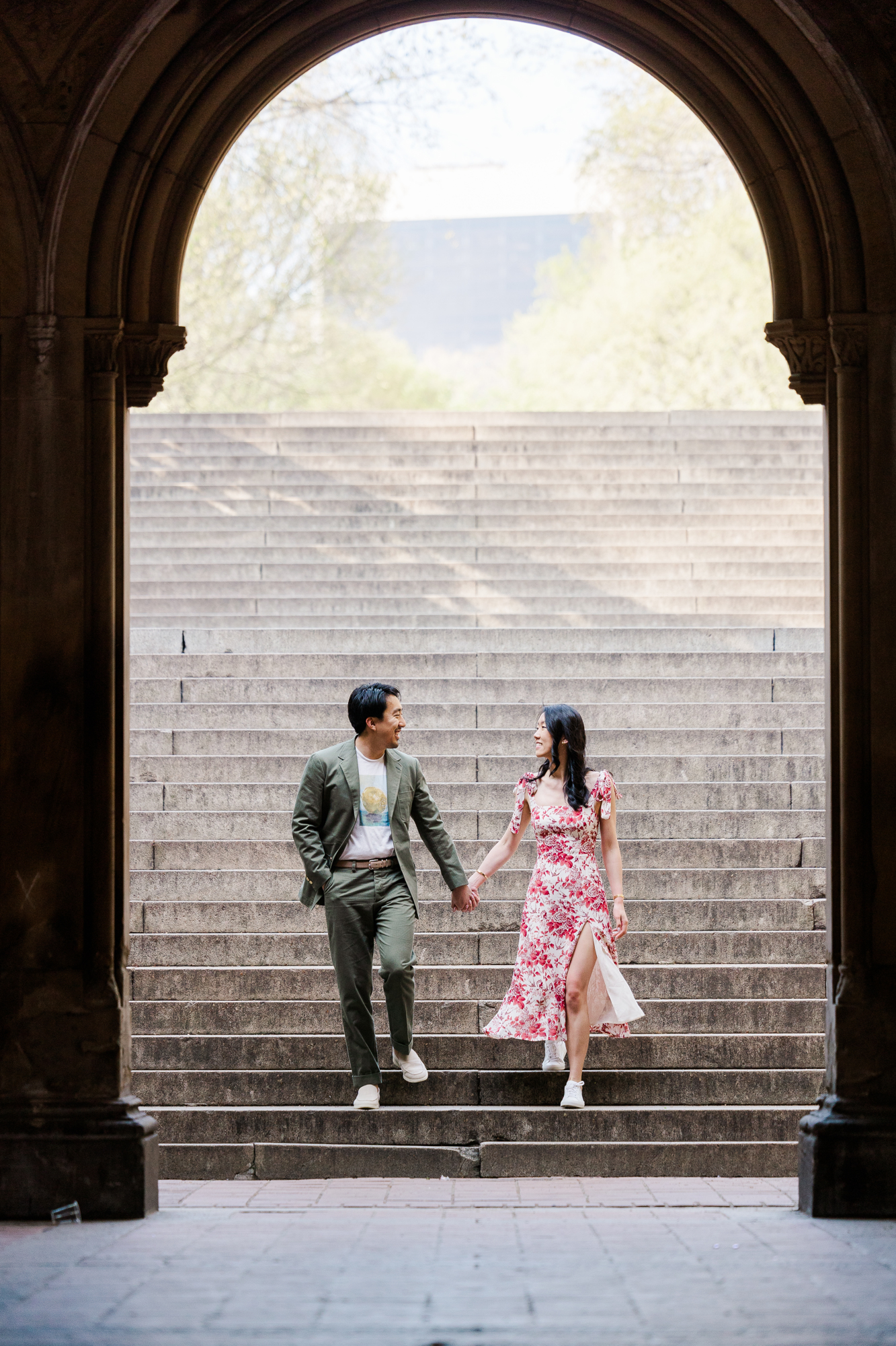 Breath - Taking Engagement Photos With Cherry Blossoms in NYC