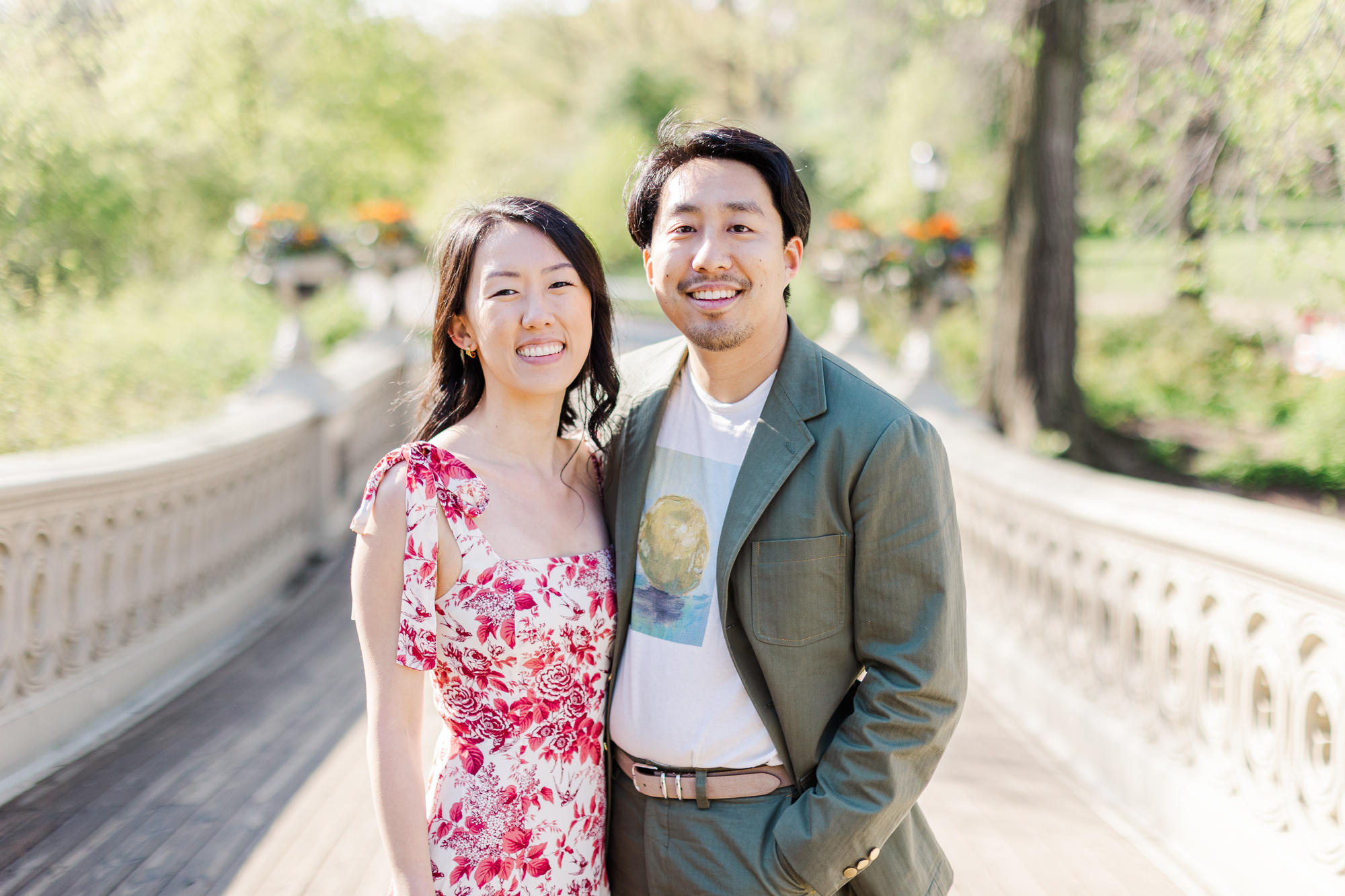 Gorgeous Engagement Photos With Cherry Blossoms in NYC