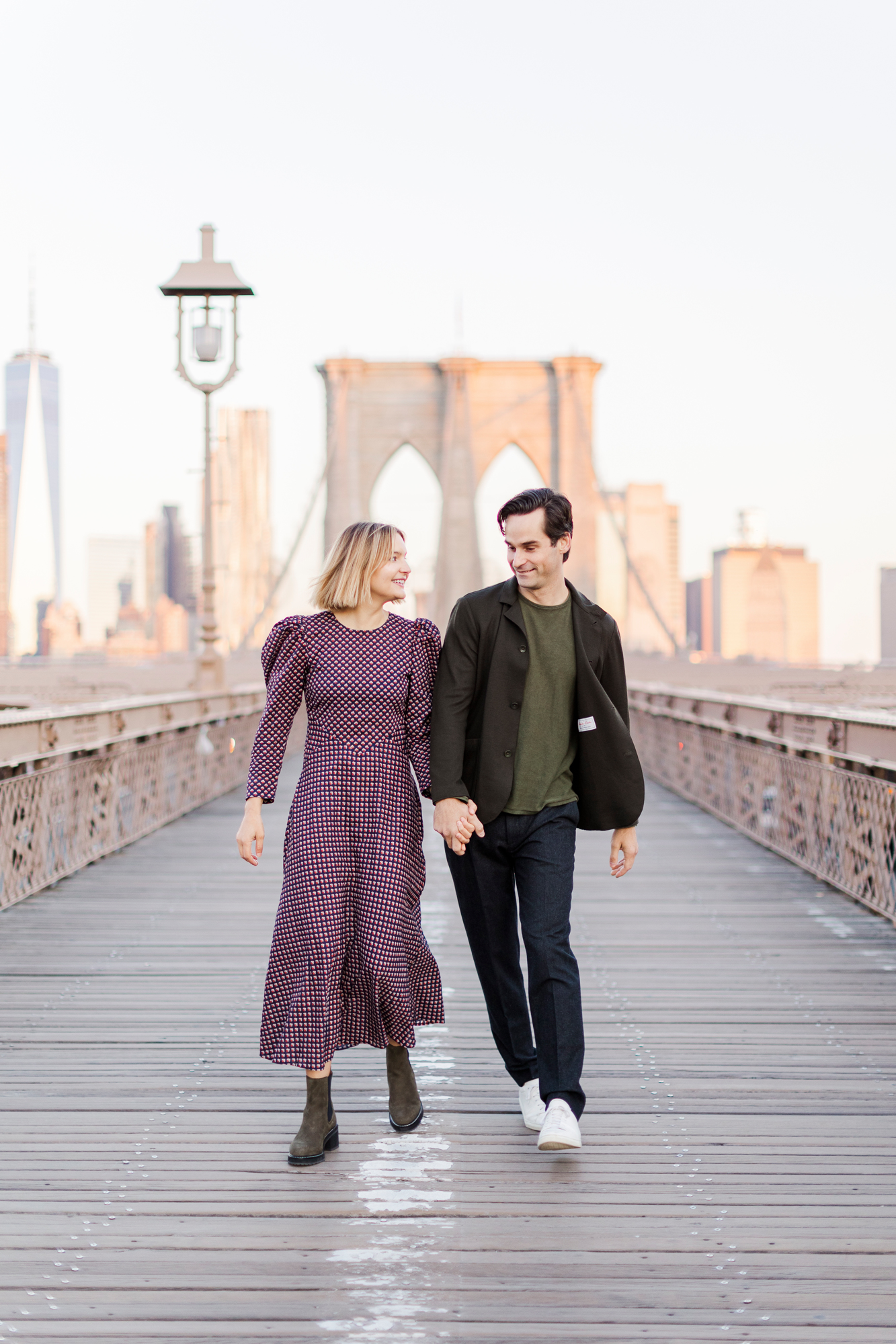 Unique Engagement Photos in Brooklyn Bridge Park