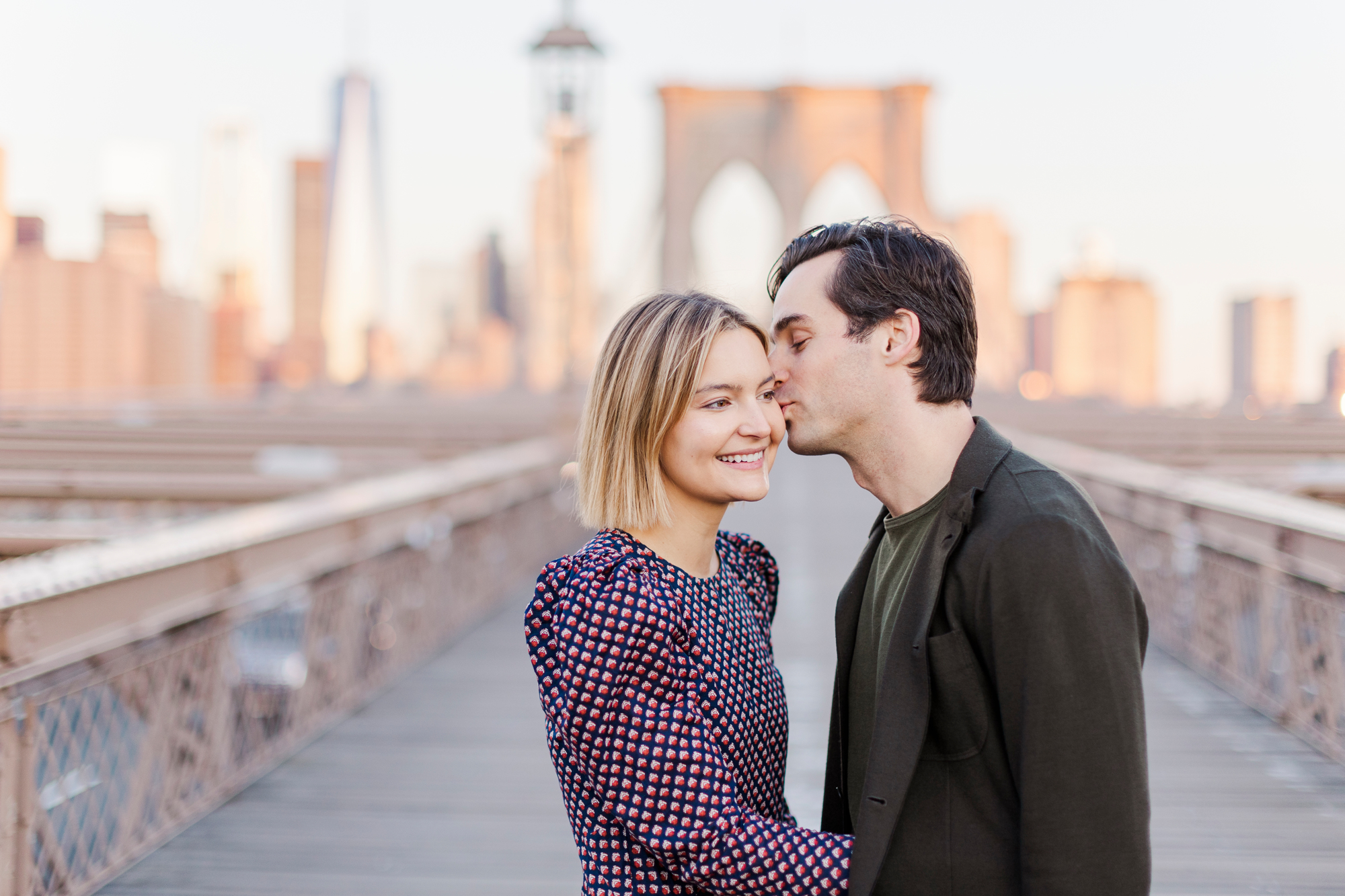 Iconic Engagement Photos in Brooklyn Bridge Park