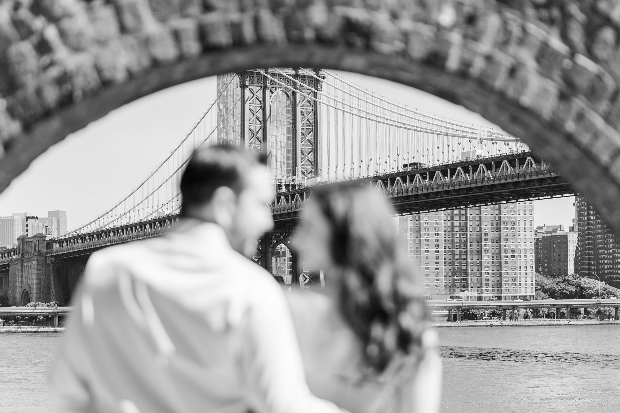 Cheerful DUMBO Engagement Session in New York