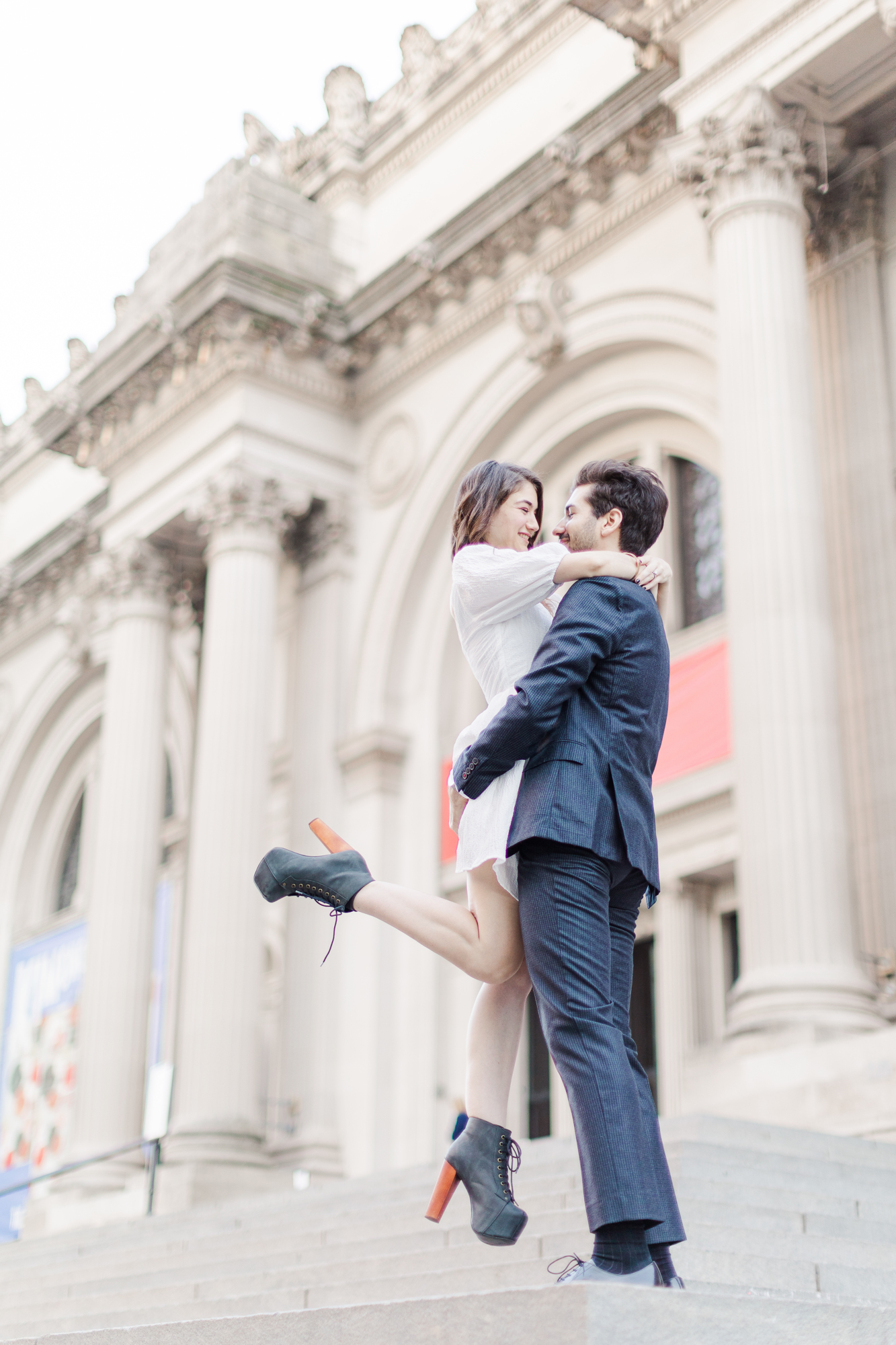 Joyous Central Park Engagement Photos in NYC